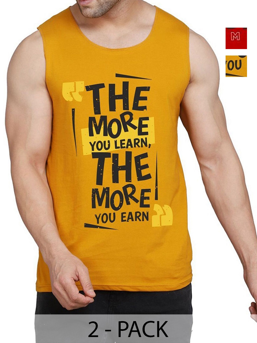 WOOSTRO Men Pack Of 2 Typography Printed Round Neck Cotton Slim Fit T-shirts, Mustard
WOOSTRO Men Pack Of 2 Typography Printed Round Neck Cotton Slim Fit T-shirts, Mustard
