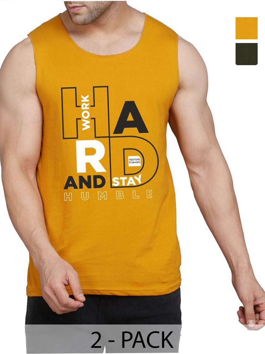 WOOSTRO Men Pack Of 2 Typography Printed Round Neck Cotton Slim Fit T-shirts, Mustard
WOOSTRO Men Pack Of 2 Typography Printed Round Neck Cotton Slim Fit T-shirts, Mustard