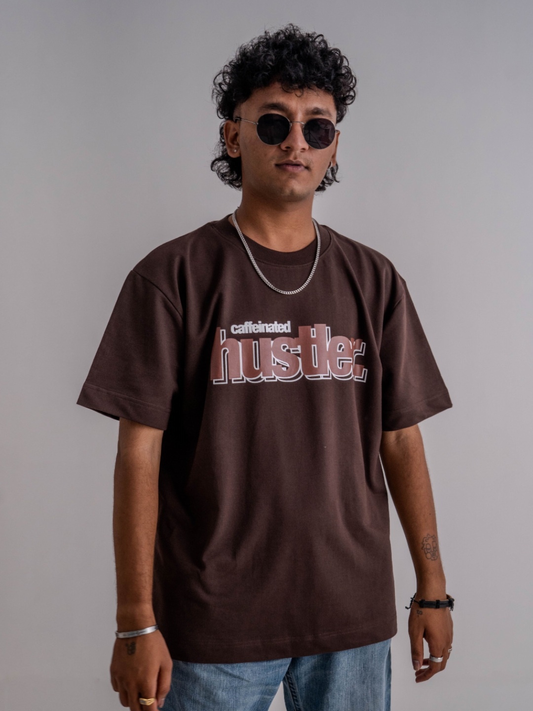 KaamBhari Unisex 3D Fit Typography Printed Round Neck Cotton Oversized T-shirt, Coffee brown
KaamBhari Unisex 3D Fit Typography Printed Round Neck Cotton Oversized T-shirt, Coffee brown