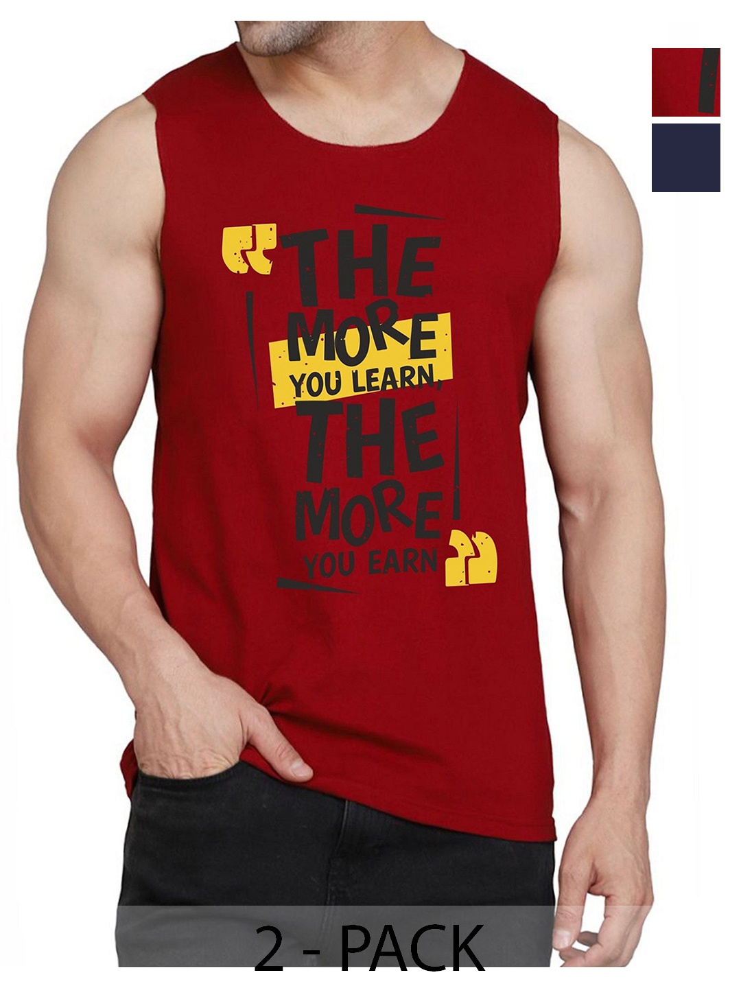 WOOSTRO Men Pack Of 2 Typography Printed Round Neck Cotton Slim Fit T-shirts, Maroon
WOOSTRO Men Pack Of 2 Typography Printed Round Neck Cotton Slim Fit T-shirts, Maroon