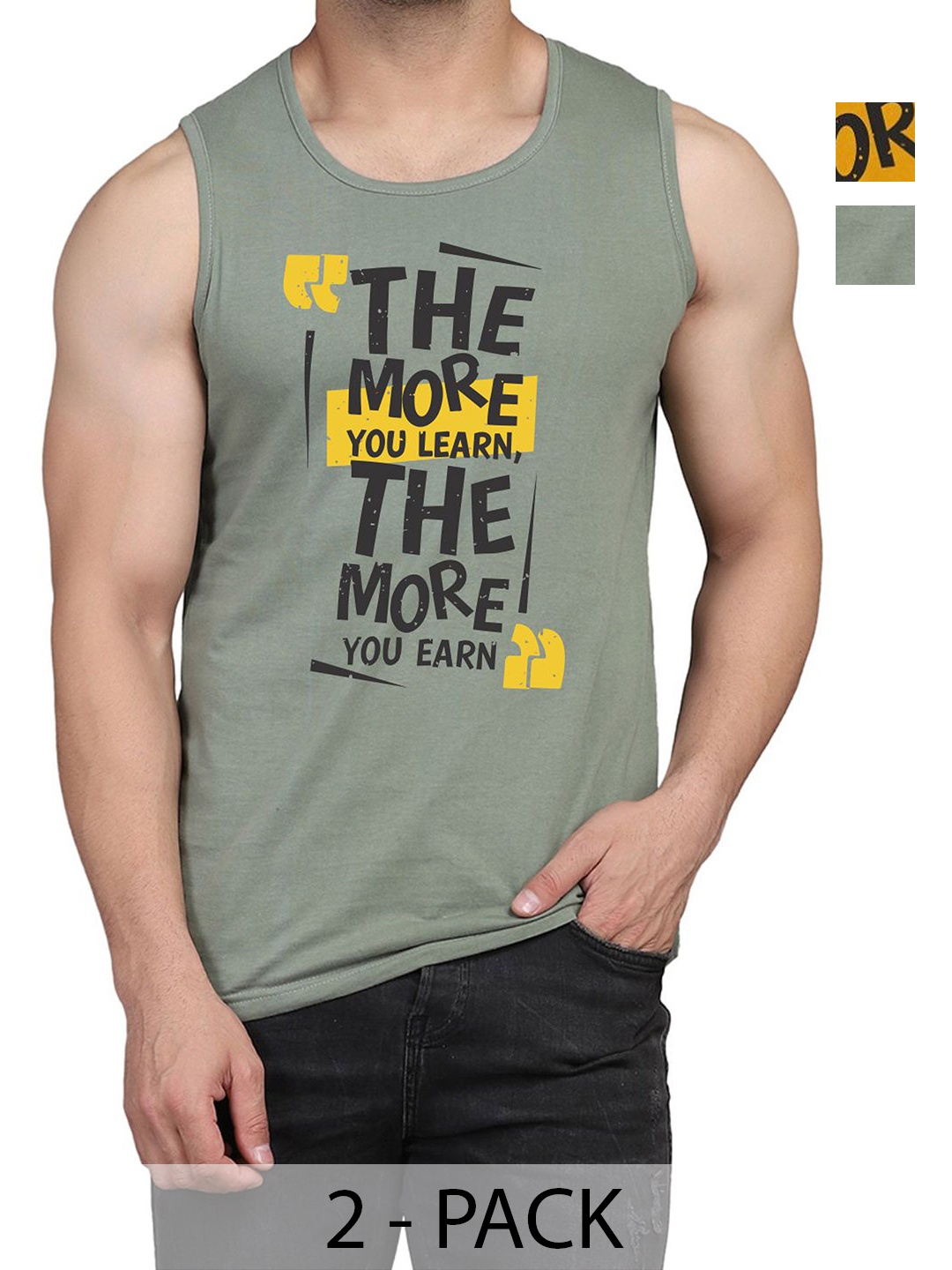 WOOSTRO Men Pack Of 2 Typography Printed Round Neck Cotton Slim Fit T-shirts, Mustard
WOOSTRO Men Pack Of 2 Typography Printed Round Neck Cotton Slim Fit T-shirts, Mustard