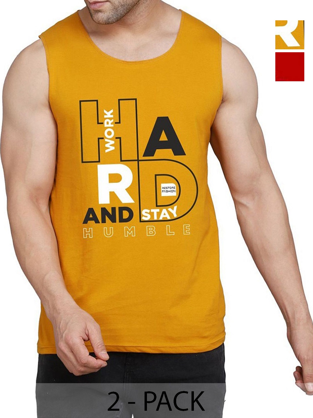 WOOSTRO Men Pack Of 2 Typography Printed Round Neck Cotton Slim Fit T-shirts, Mustard
WOOSTRO Men Pack Of 2 Typography Printed Round Neck Cotton Slim Fit T-shirts, Mustard