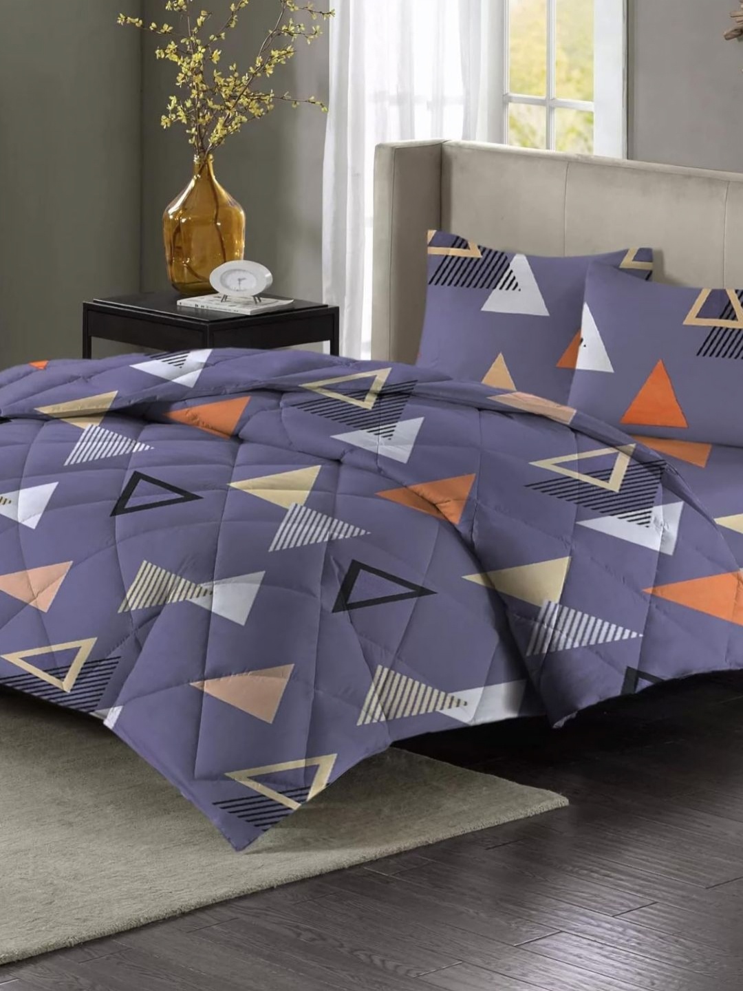 VAS COLLECTIONS Purple & Grey Geometric Cotton Heavy Winter 210 GSM Double Bed Comforter
VAS COLLECTIONS Purple & Grey Geometric Cotton Heavy Winter 210 GSM Double Bed Comforter