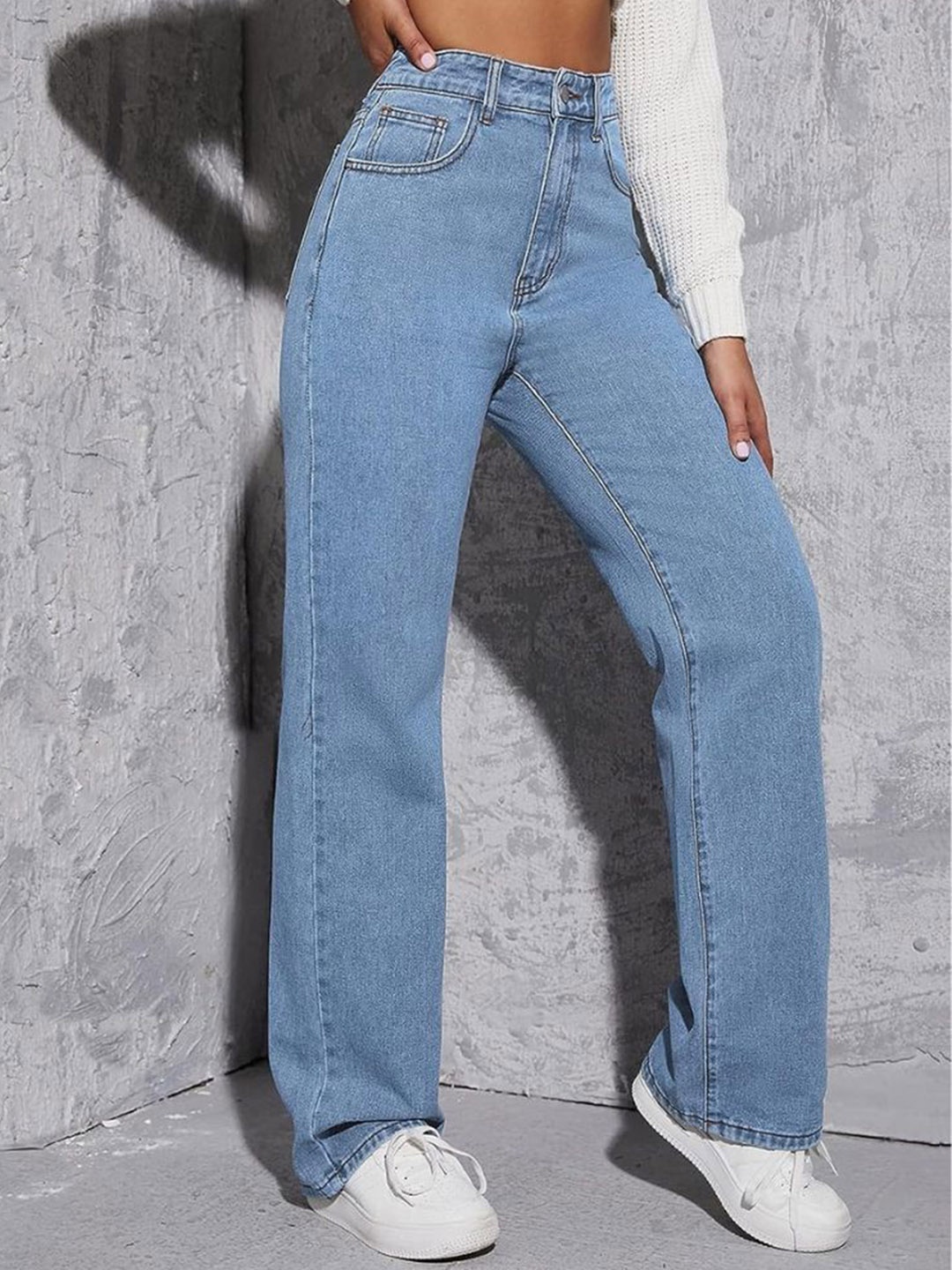 DressBerry Women Comfort Straight Fit High-Rise Light Fade Acid Wash Stretchable Jeans, Blue
DressBerry Women Comfort Straight Fit High-Rise Light Fade Acid Wash Stretchable Jeans, Blue