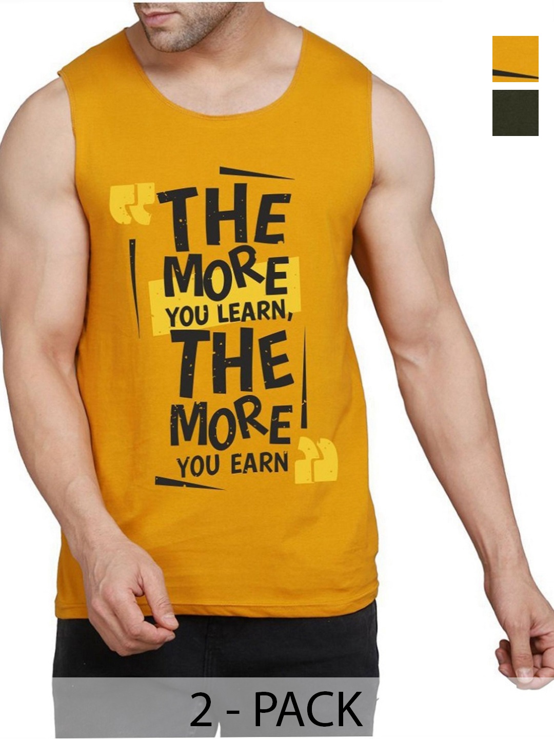 WOOSTRO Men Pack Of 2 Typography Printed Round Neck Cotton Slim Fit T-shirts, Mustard
WOOSTRO Men Pack Of 2 Typography Printed Round Neck Cotton Slim Fit T-shirts, Mustard