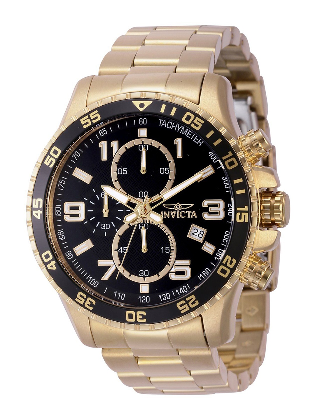 Invicta Men Dial & Stainless Steel Bracelet Style Straps Analogue Watch 44525, Gold
Invicta Men Dial & Stainless Steel Bracelet Style Straps Analogue Watch 44525, Gold