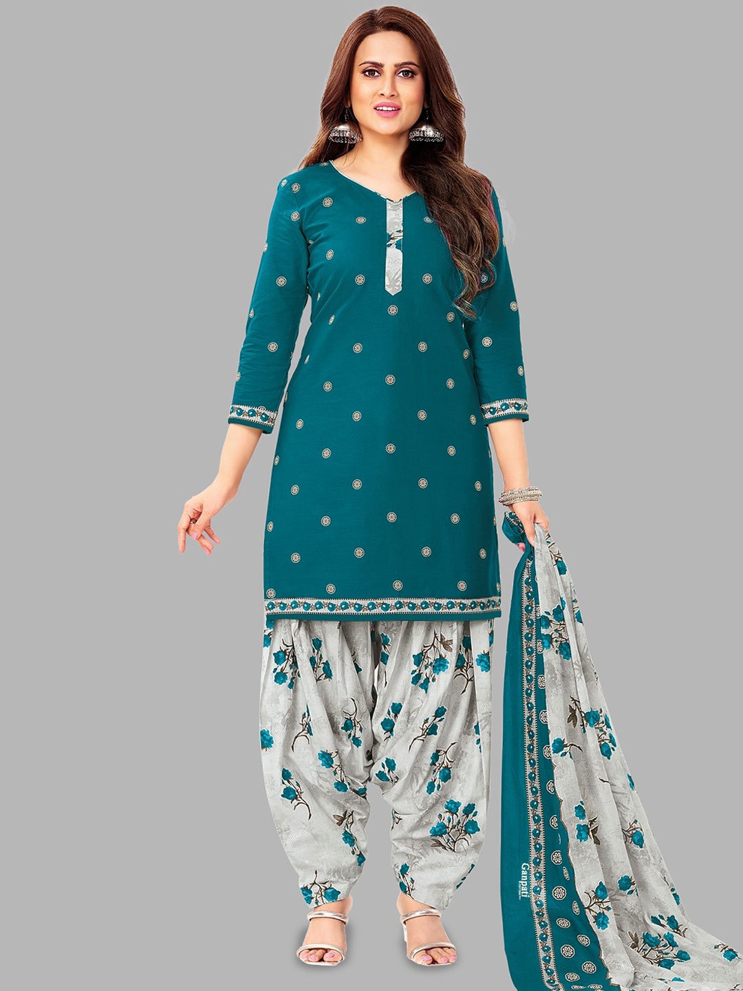 shree jeenmata collection Floral Printed Pure Cotton Unstitched Dress Material, Teal
shree jeenmata collection Floral Printed Pure Cotton Unstitched Dress Material, Teal