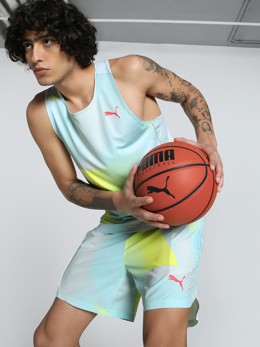 Puma Men All Pro Printed Sleeveless Basketball Singlet, Blue
Puma Men All Pro Printed Sleeveless Basketball Singlet, Blue