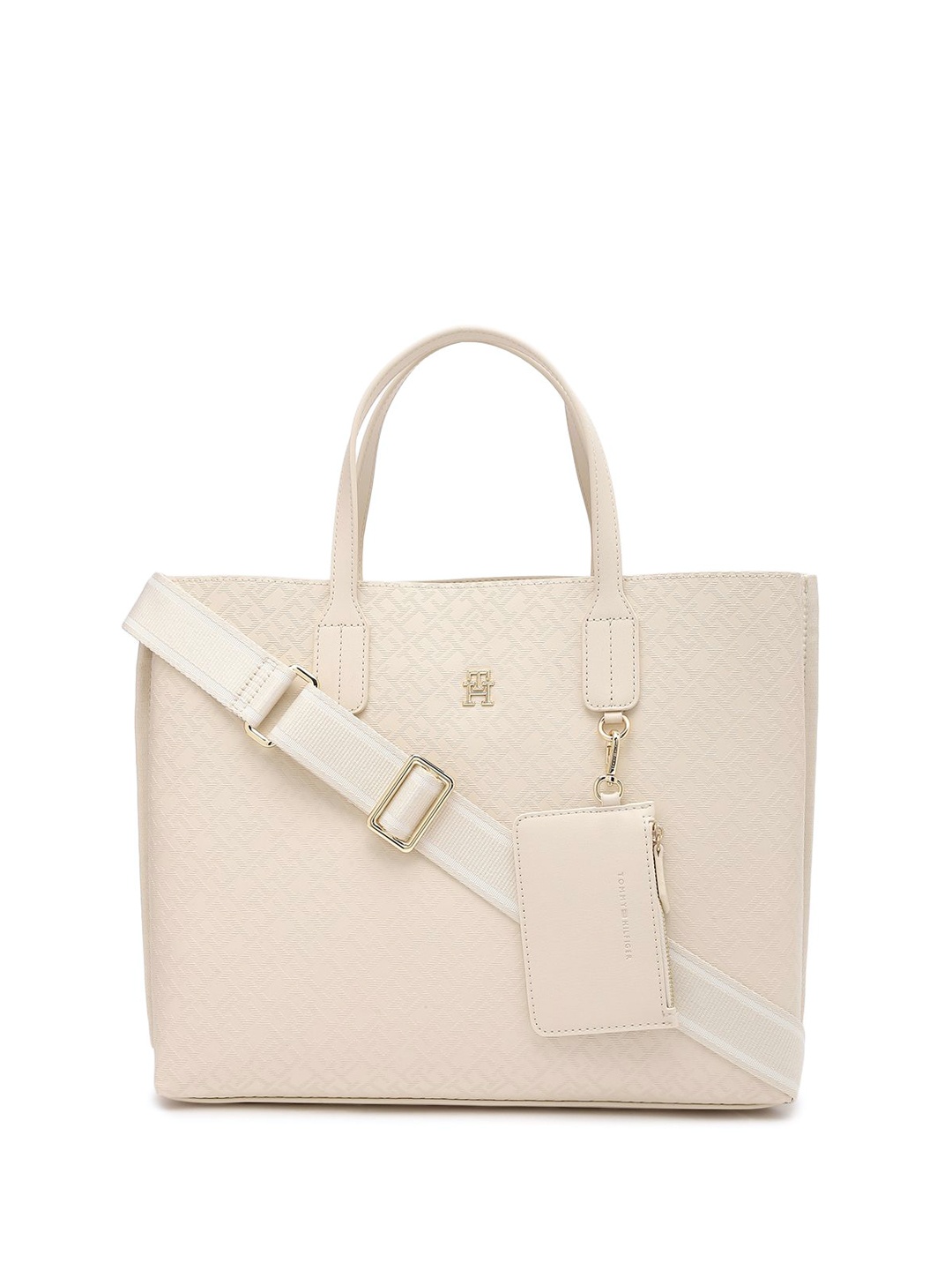 Tommy Hilfiger Women Typography Printed Structured Handheld Bag, Off white
Tommy Hilfiger Women Typography Printed Structured Handheld Bag, Off white