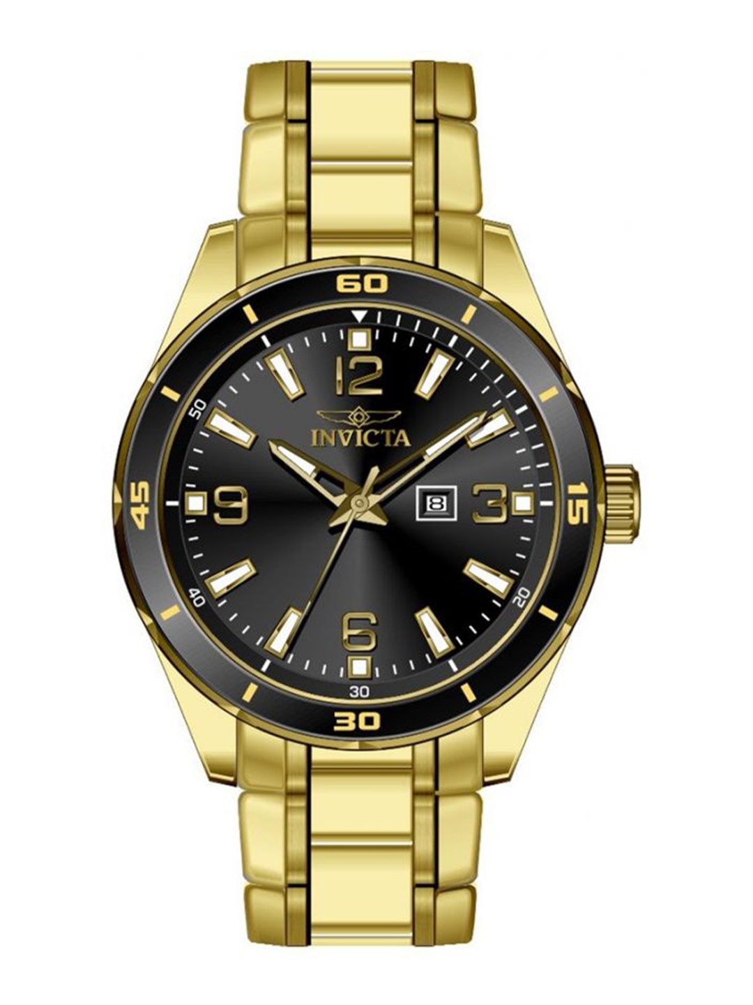 Invicta Men Dial & Stainless Steel Bracelet Style Straps Analogue Watch 46673, Gold
Invicta Men Dial & Stainless Steel Bracelet Style Straps Analogue Watch 46673, Gold