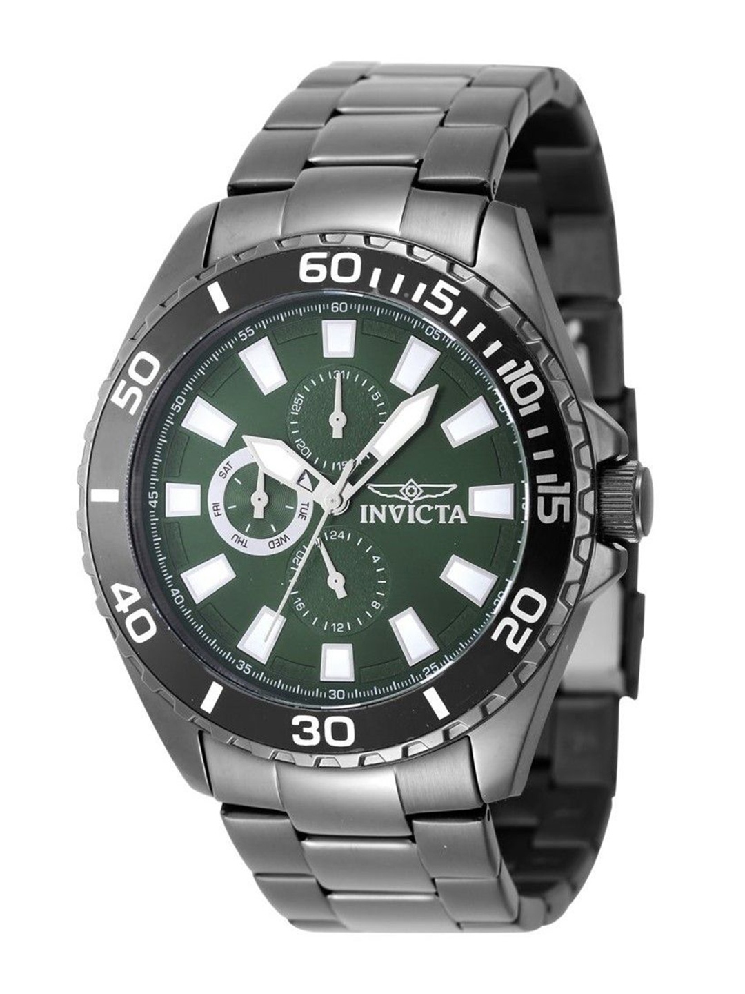 Invicta Men Dial & Stainless Steel Bracelet Style Straps Analogue Watch 29930, Black
Invicta Men Dial & Stainless Steel Bracelet Style Straps Analogue Watch 29930, Black