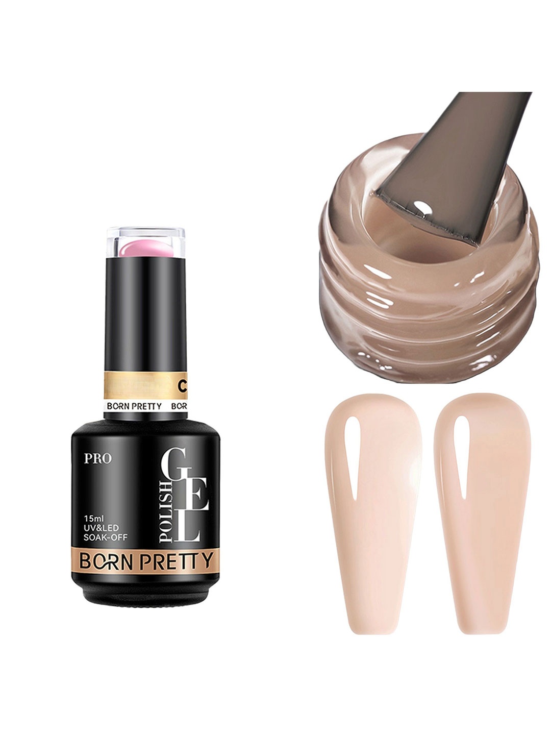BORN PRETTY UV & LED Soak Off Long Lasting Gel Nail Polish - 15 ml - C163, Nude
BORN PRETTY UV & LED Soak Off Long Lasting Gel Nail Polish - 15 ml - C163, Nude