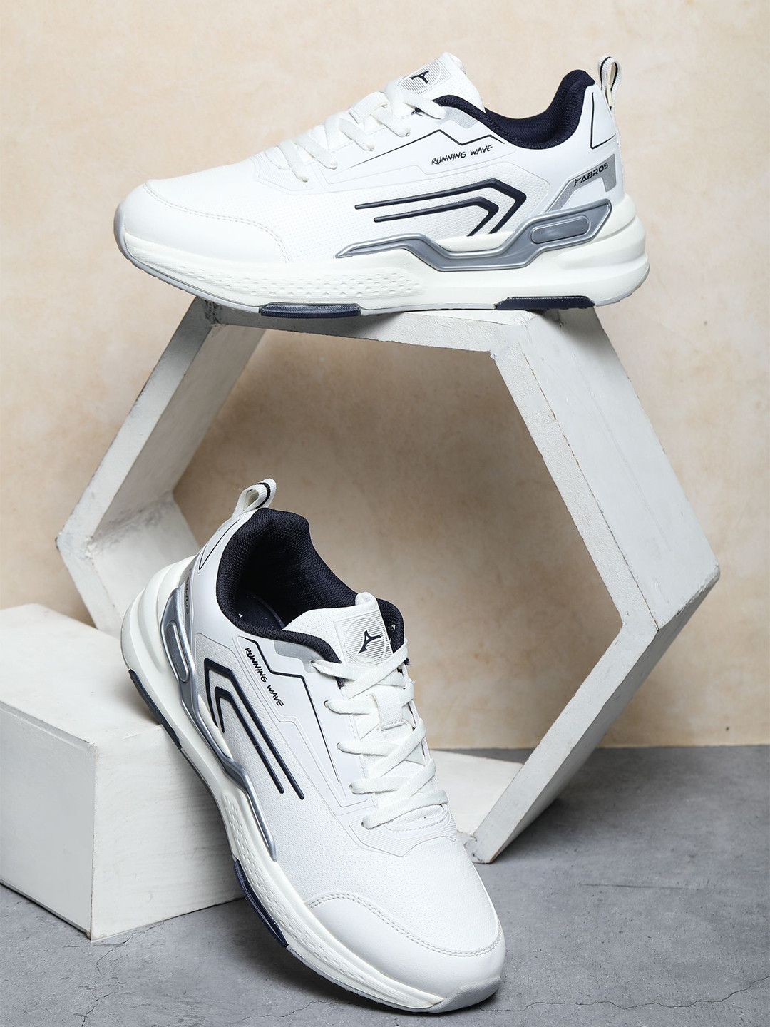 ABROS Men GERALT Mesh Air Running Lace-Up Sports Shoes, White
ABROS Men GERALT Mesh Air Running Lace-Up Sports Shoes, White