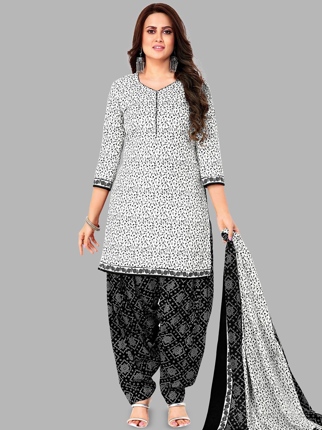 shree jeenmata collection Floral Printed Pure Cotton Unstitched Dress Material, White
shree jeenmata collection Floral Printed Pure Cotton Unstitched Dress Material, White