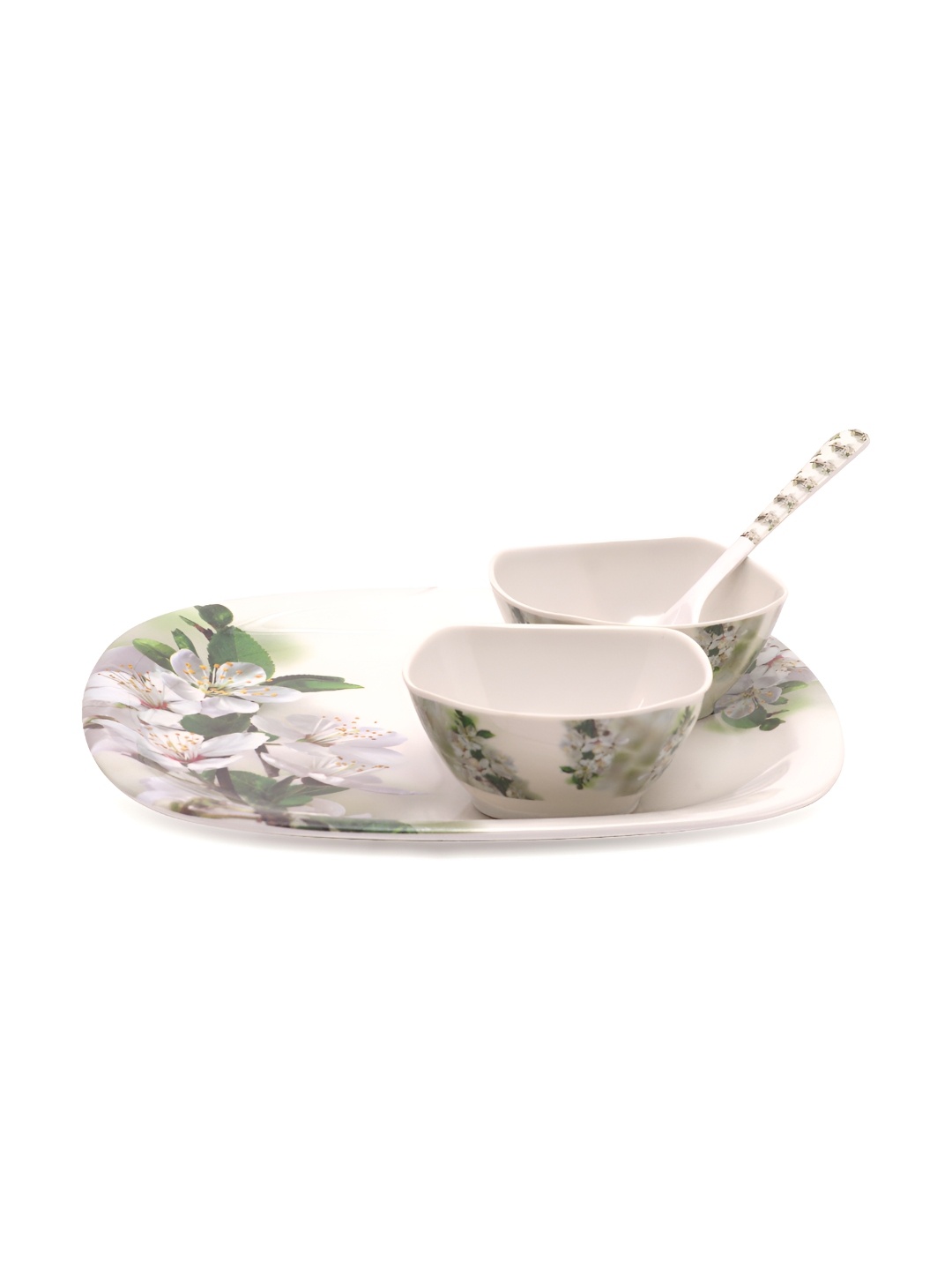 Bataniya White and Green 4 Pieces Floral Printed Melamine Dishwasher Safe Dinner Set
Bataniya White and Green 4 Pieces Floral Printed Melamine Dishwasher Safe Dinner Set
