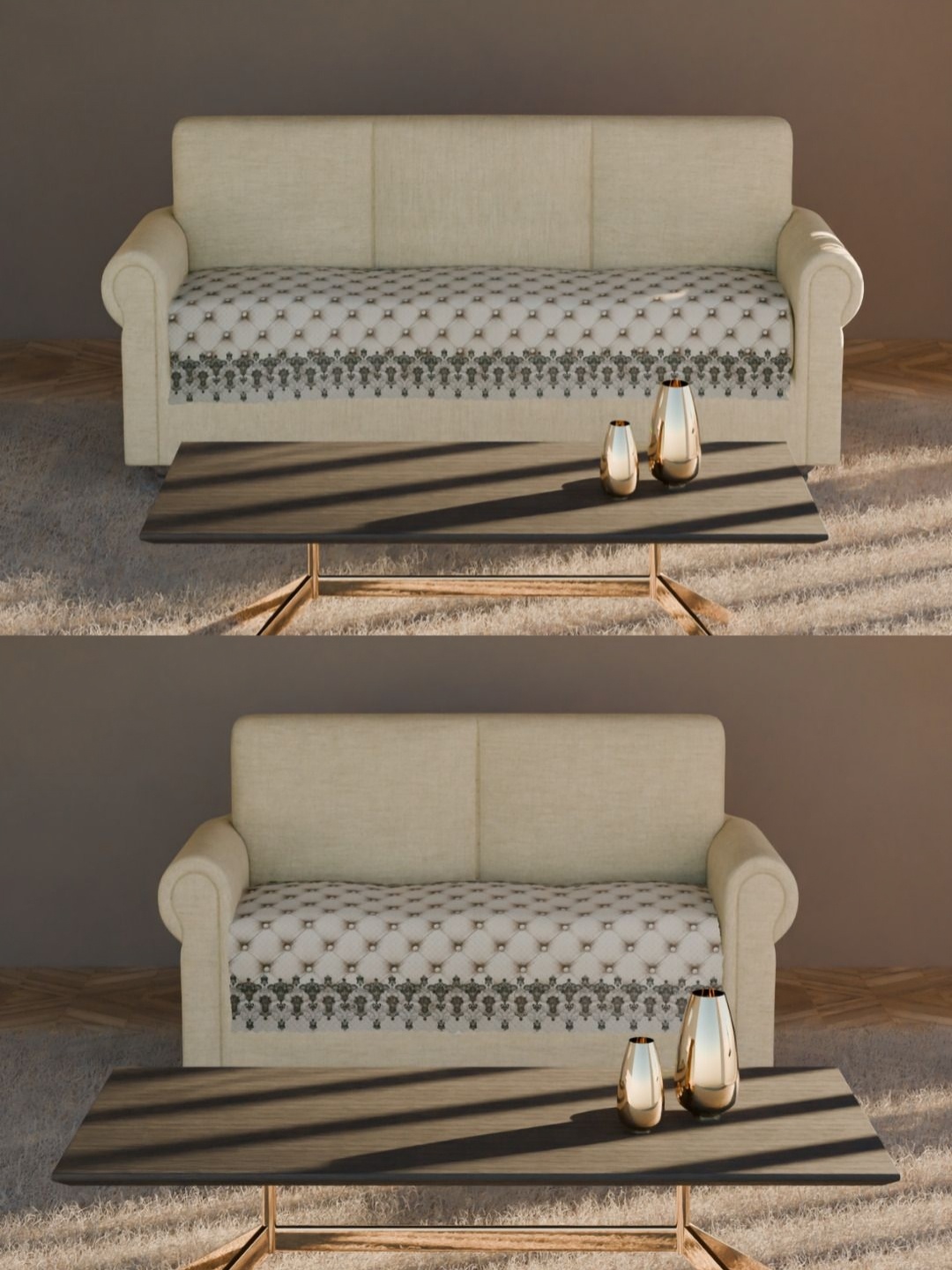 Fashion Throw Cream-Coloured & Grey 2 Pieces 5-Seater Self Design Velvet Sofa Covers
Fashion Throw Cream-Coloured & Grey 2 Pieces 5-Seater Self Design Velvet Sofa Covers