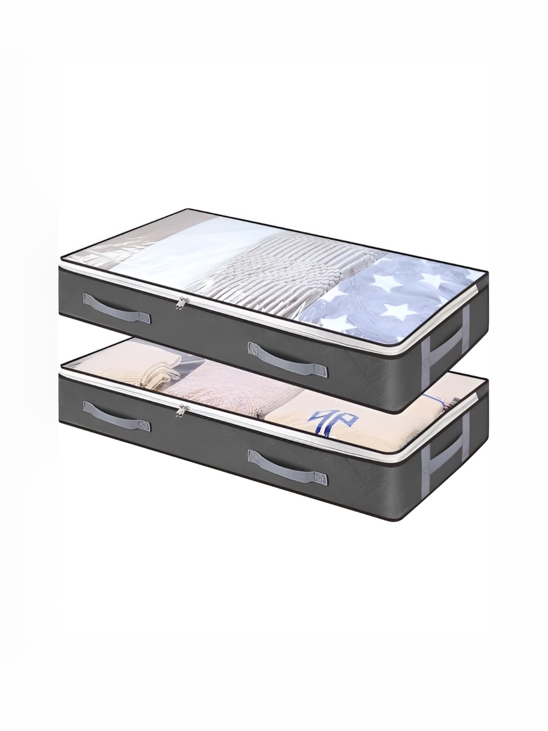 HOUSE OF QUIRK Grey & Transparent 2 Pieces Multi-Utility Foldable Clothes Bag Organisers
HOUSE OF QUIRK Grey & Transparent 2 Pieces Multi-Utility Foldable Clothes Bag Organisers