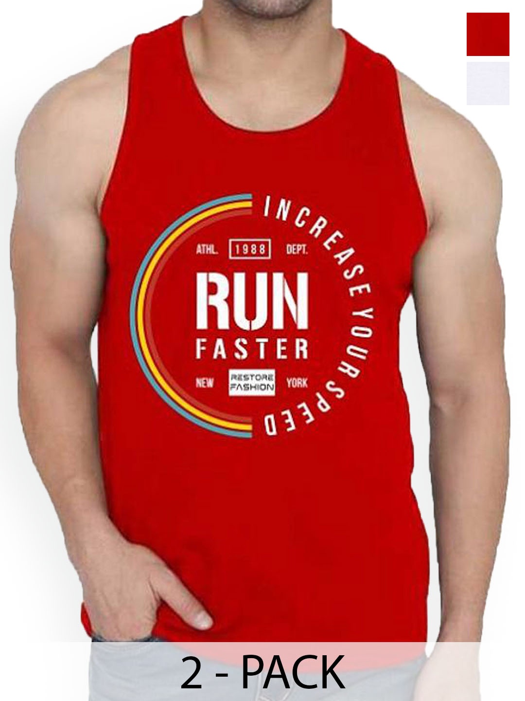 Woostro Men Pack Of 2 Printed Cotton Gym Innerwear Vests RS26 CMB (RUN RED) (RUN WHITE)
Woostro Men Pack Of 2 Printed Cotton Gym Innerwear Vests RS26 CMB (RUN RED) (RUN WHITE)