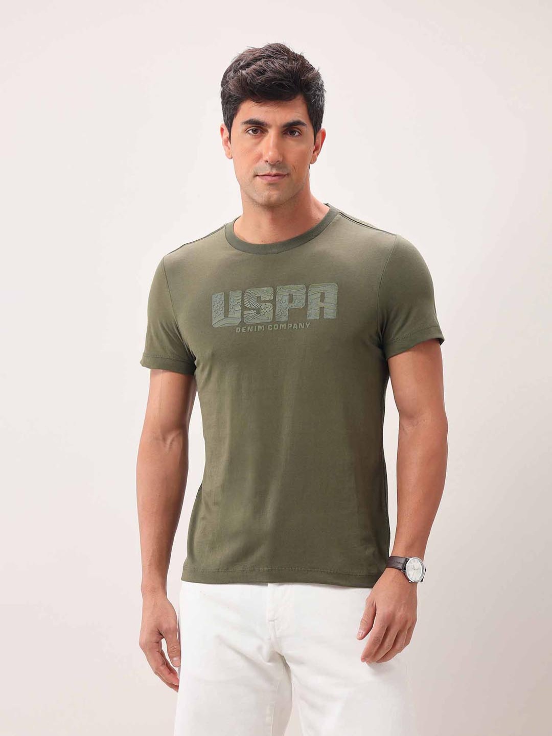 U.S. Polo Assn. Denim Co. Men Typography Printed Round Neck Cotton Slim Fit T-shirt, Green
U.S. Polo Assn. Denim Co. Men Typography Printed Round Neck Cotton Slim Fit T-shirt, Green