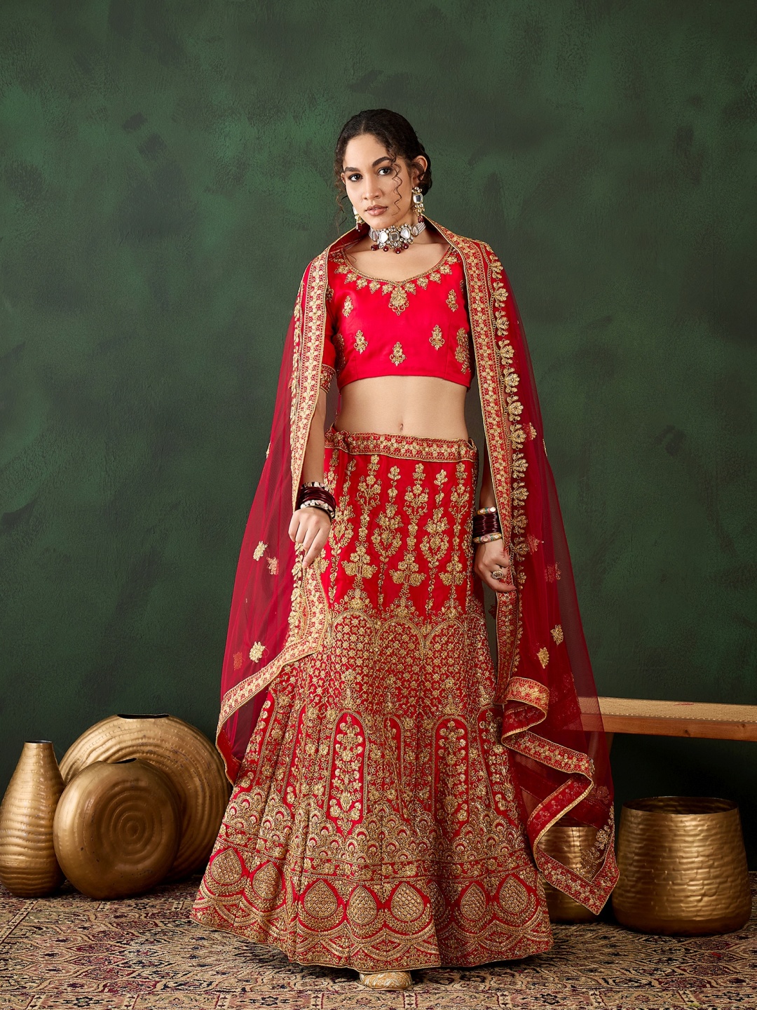 DEVATITHI Embroidered Thread Work Silk Semi-Stitched Lehenga & Blouse With Dupatta, Maroon
DEVATITHI Embroidered Thread Work Silk Semi-Stitched Lehenga & Blouse With Dupatta, Maroon