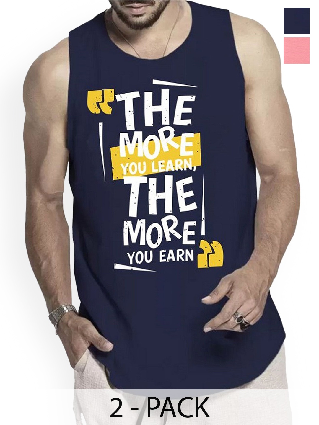WOOSTRO 2-Pcs Printed Cotton Innerwear Vests RS26 CMB (MORE NAVY) (98 PEACH), Navy blue
WOOSTRO 2-Pcs Printed Cotton Innerwear Vests RS26 CMB (MORE NAVY) (98 PEACH), Navy blue