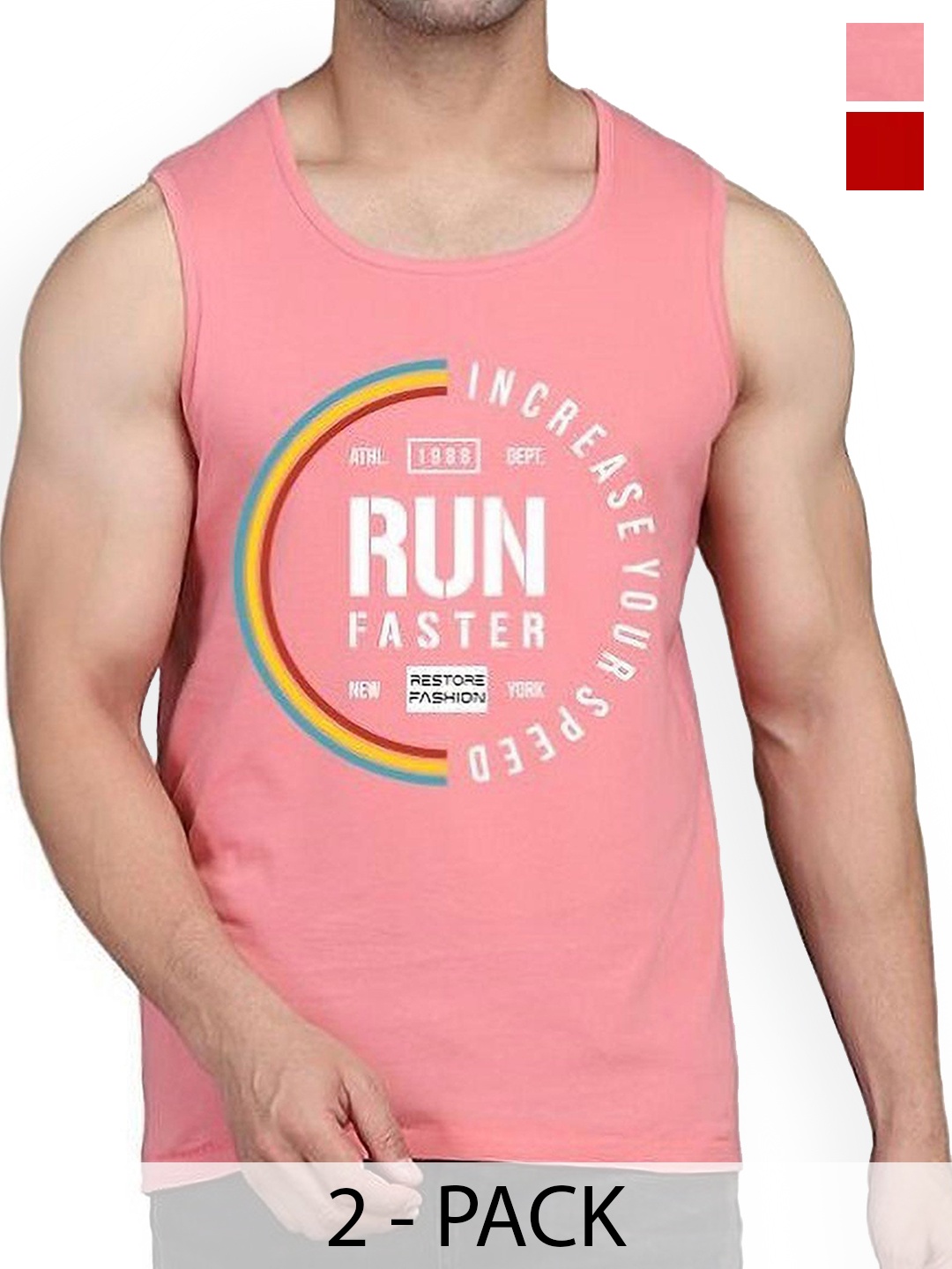 Woostro Men Pack Of 2 Printed Cotton Gym Innerwear Vests RS26 CMB (RUN PEACH) (HARD RED)
Woostro Men Pack Of 2 Printed Cotton Gym Innerwear Vests RS26 CMB (RUN PEACH) (HARD RED)