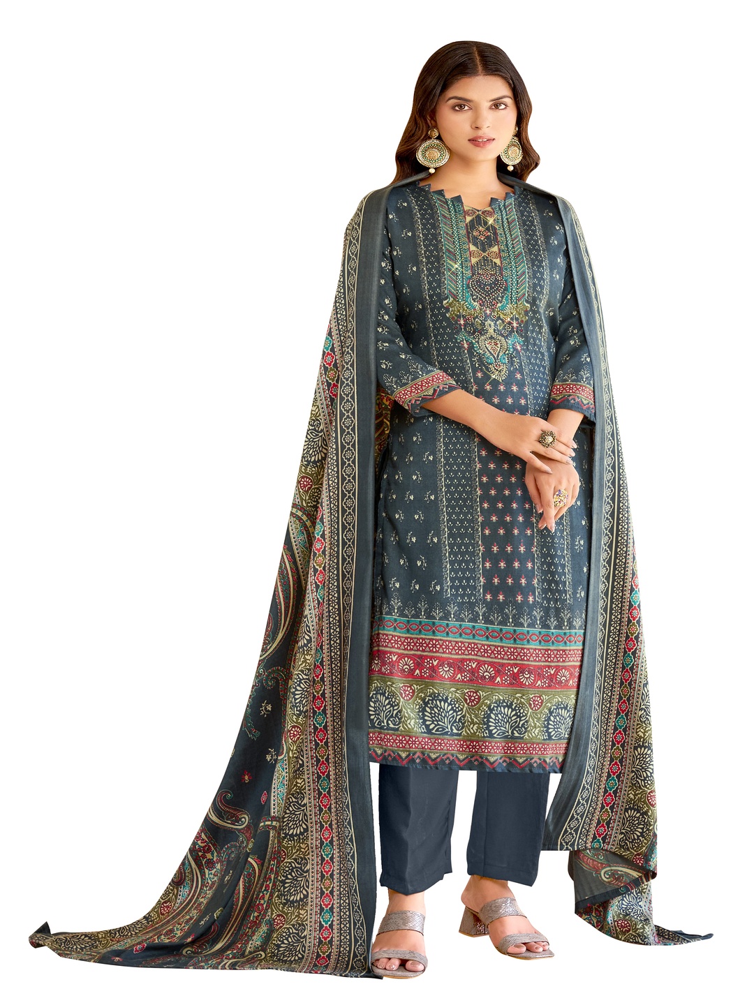 DRAVINAM Trends Floral Printed Beads And Stones Pashmina Unstitched Dress Material, Grey
DRAVINAM Trends Floral Printed Beads And Stones Pashmina Unstitched Dress Material, Grey