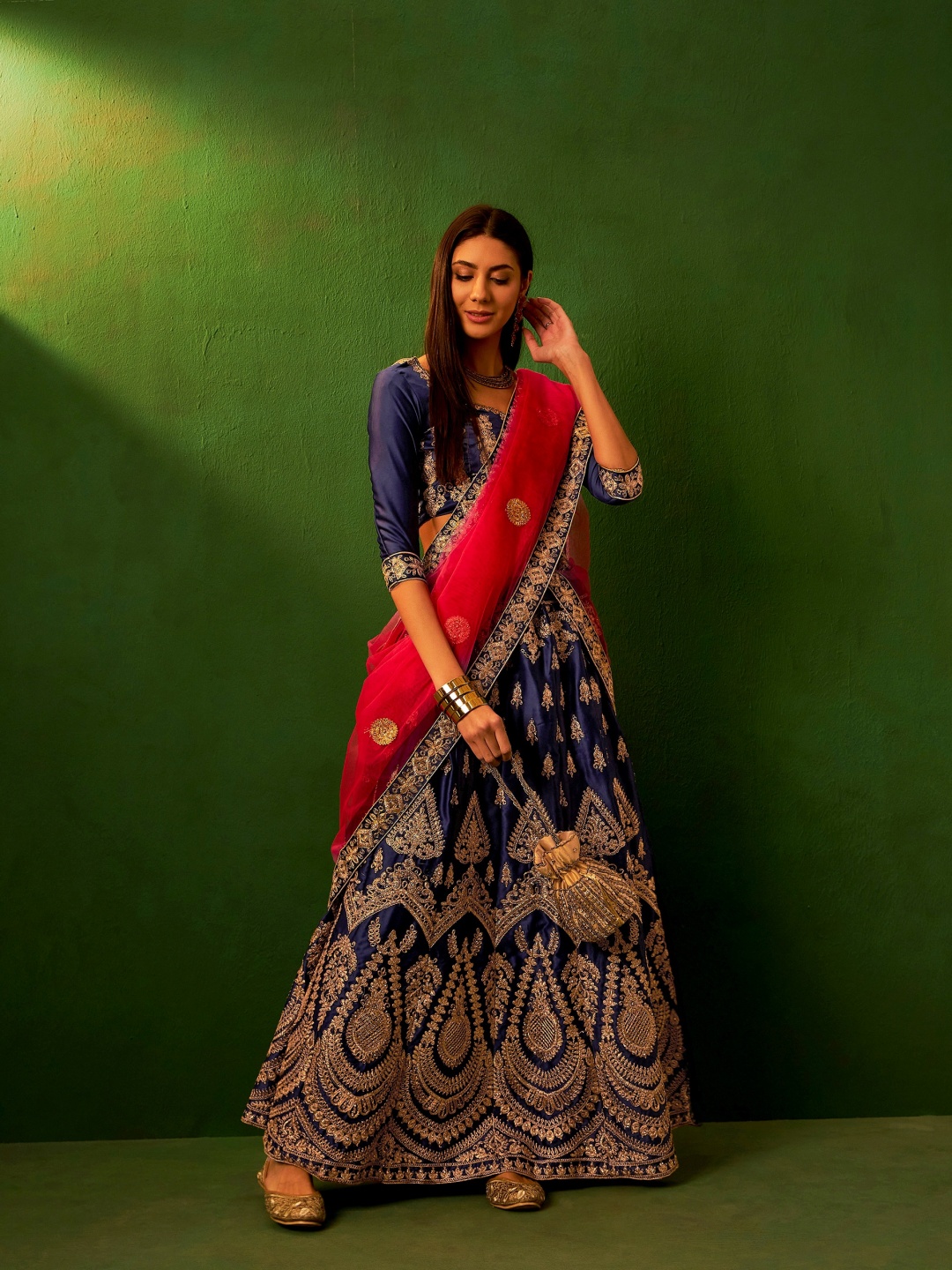 DEVATITHI Embroidered Thread Work Satin Semi-Stitched Lehenga & Blouse With Dupatta, Blue
DEVATITHI Embroidered Thread Work Satin Semi-Stitched Lehenga & Blouse With Dupatta, Blue