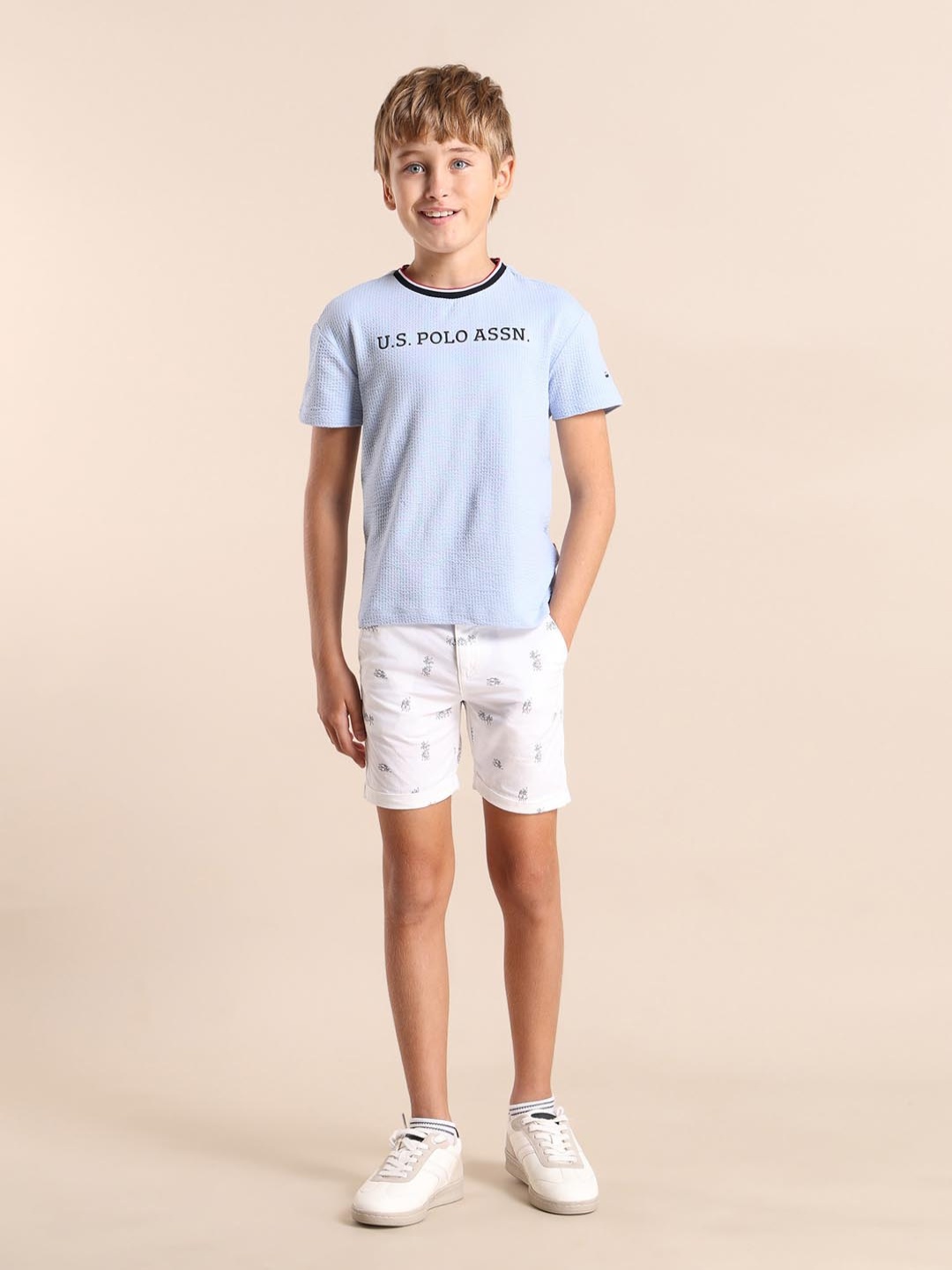 U.S. Polo Assn. Kids Boys Brand Logo Printed Drop-Shoulder Sleeves Pockets T-shirt, Blue
U.S. Polo Assn. Kids Boys Brand Logo Printed Drop-Shoulder Sleeves Pockets T-shirt, Blue