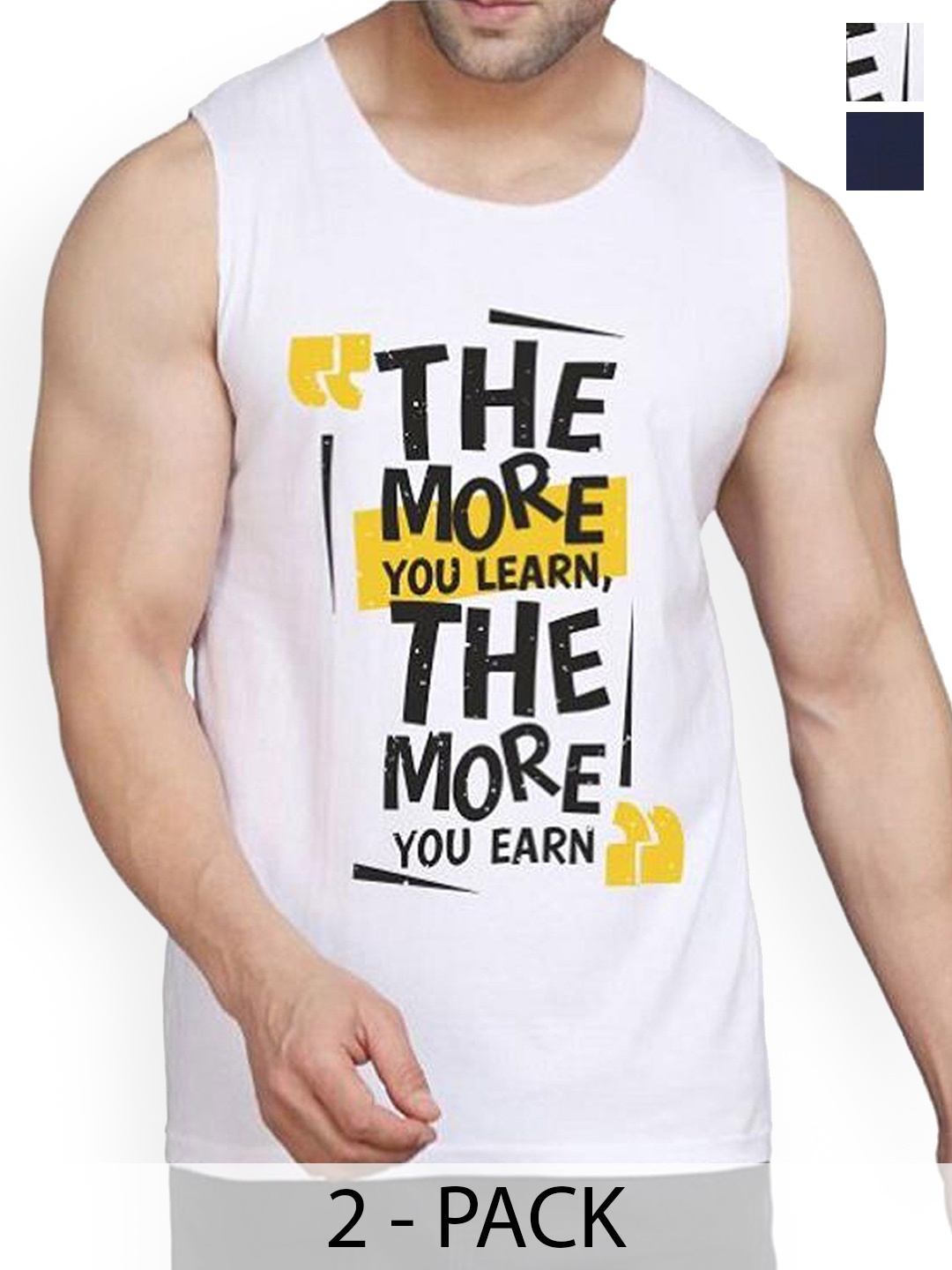 Woostro Pack Of 2 Printed Pure Combed Cotton Gym VestsRS26 CMB (MORE WHITE) (RUN NAVY)
Woostro Pack Of 2 Printed Pure Combed Cotton Gym VestsRS26 CMB (MORE WHITE) (RUN NAVY)