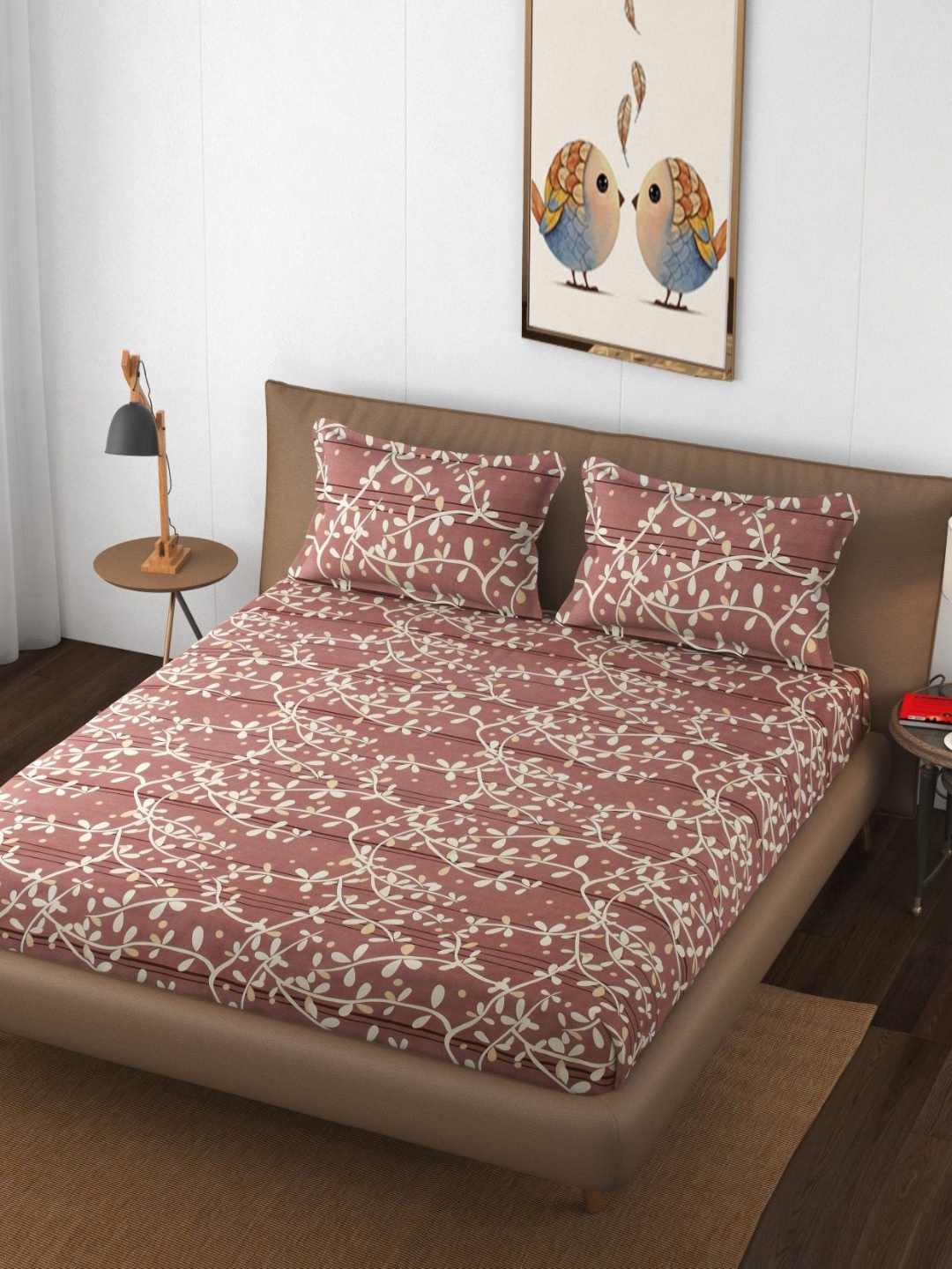 THE little BIG STORE Brown Floral Printed 260TC Fitted King Bedsheet Set-1.8 m x 1.9 m
THE little BIG STORE Brown Floral Printed 260TC Fitted King Bedsheet Set-1.8 m x 1.9 m