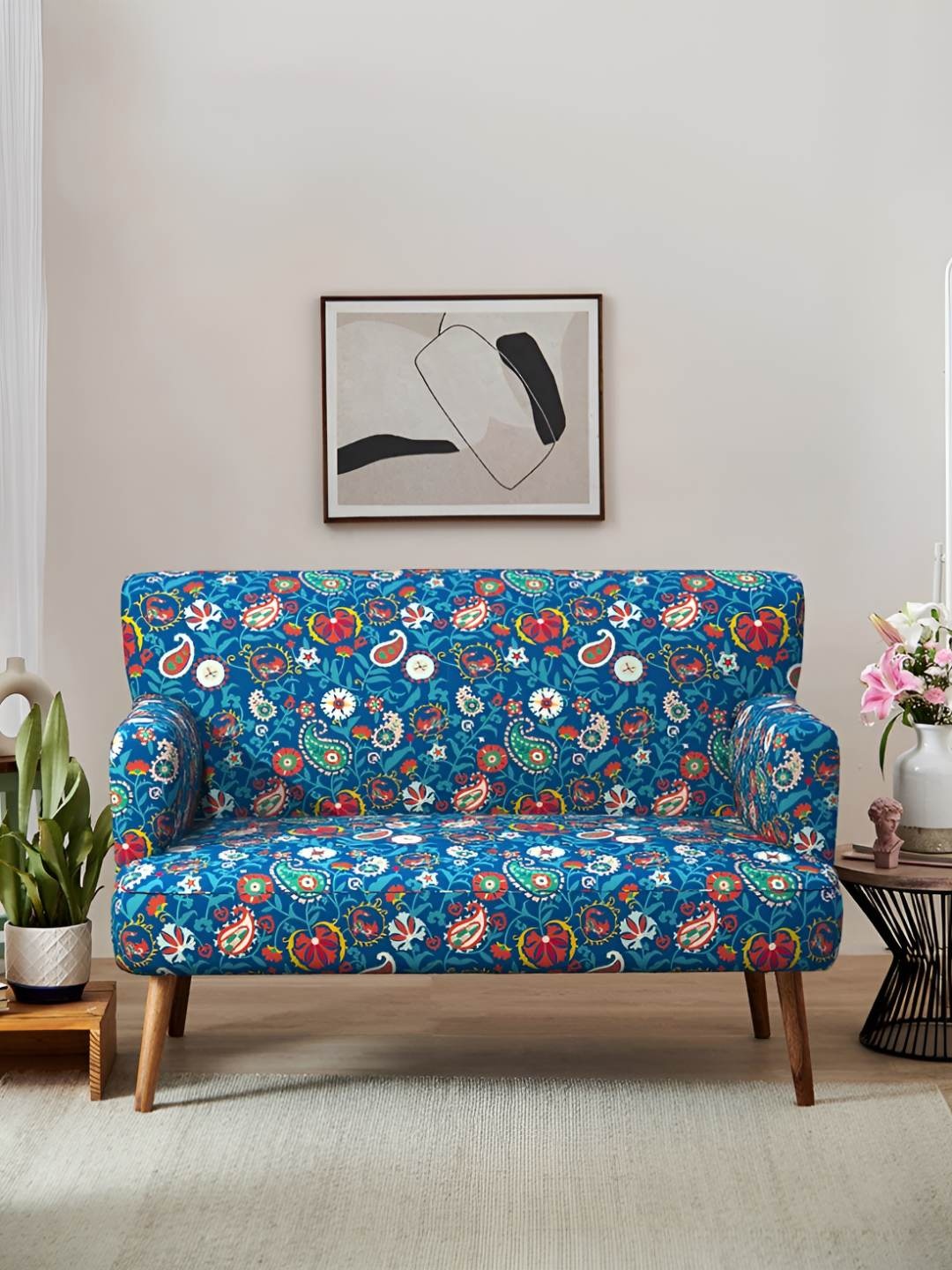 Chumbak Jodhpur Love Seat ndia Paisleys Blue Printed Two Seater Inflatable Sofa and Bed
Chumbak Jodhpur Love Seat ndia Paisleys Blue Printed Two Seater Inflatable Sofa and Bed
