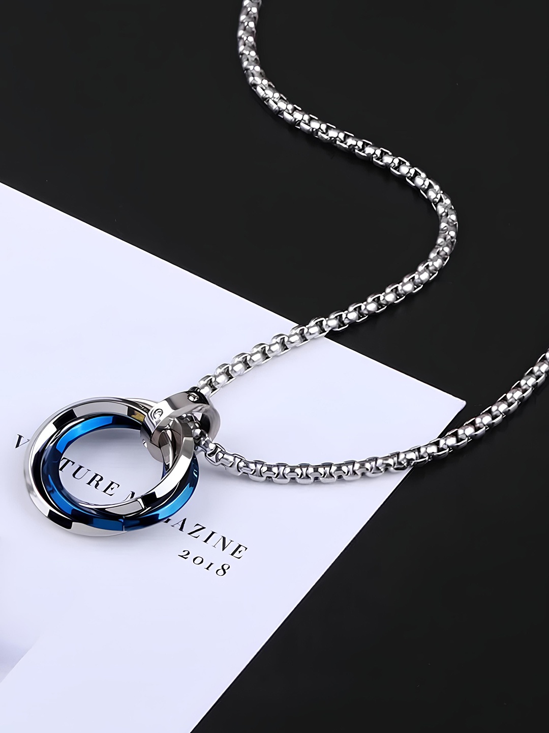 KARISHMA KREATIONS Silver-Plated Stainless Steel 3 Rings Contemporary Pendants With Chain
KARISHMA KREATIONS Silver-Plated Stainless Steel 3 Rings Contemporary Pendants With Chain