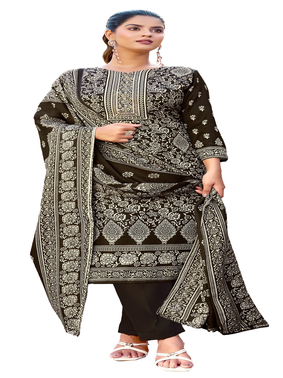DRAVINAM Trends Ethnic Motifs Printed Pashmina Unstitched Dress Material, Black
DRAVINAM Trends Ethnic Motifs Printed Pashmina Unstitched Dress Material, Black