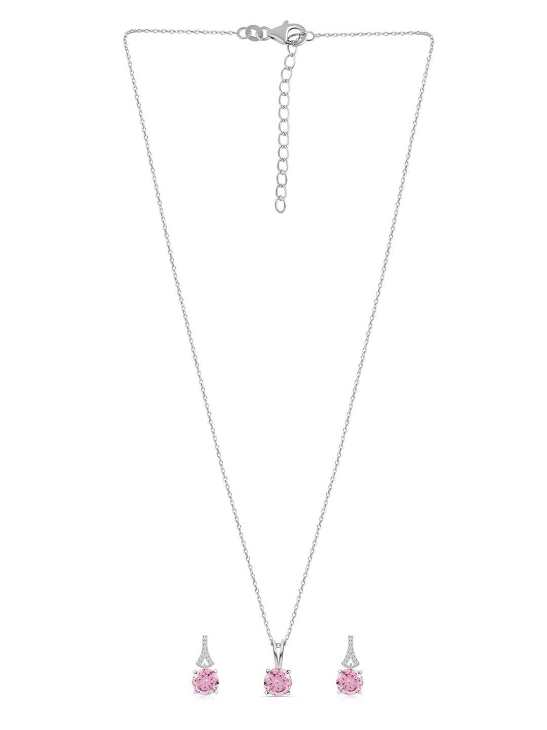 Ornate Jewels 925 Sterling Silver Rhodium Plated AD Stone Studded Jewellery Set
Ornate Jewels 925 Sterling Silver Rhodium Plated AD Stone Studded Jewellery Set