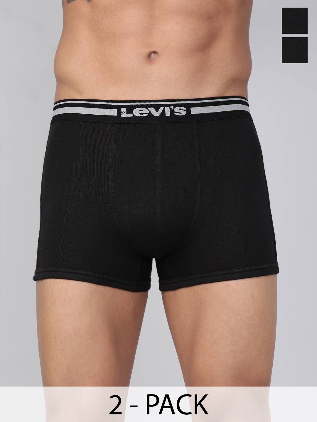 Levis Men Pack of 2 Ultrasoft Waistband with Shorter Length Trunk 100CA003-CFT-TRNK-P2, Black
Levis Men Pack of 2 Ultrasoft Waistband with Shorter Length Trunk 100CA003-CFT-TRNK-P2, Black