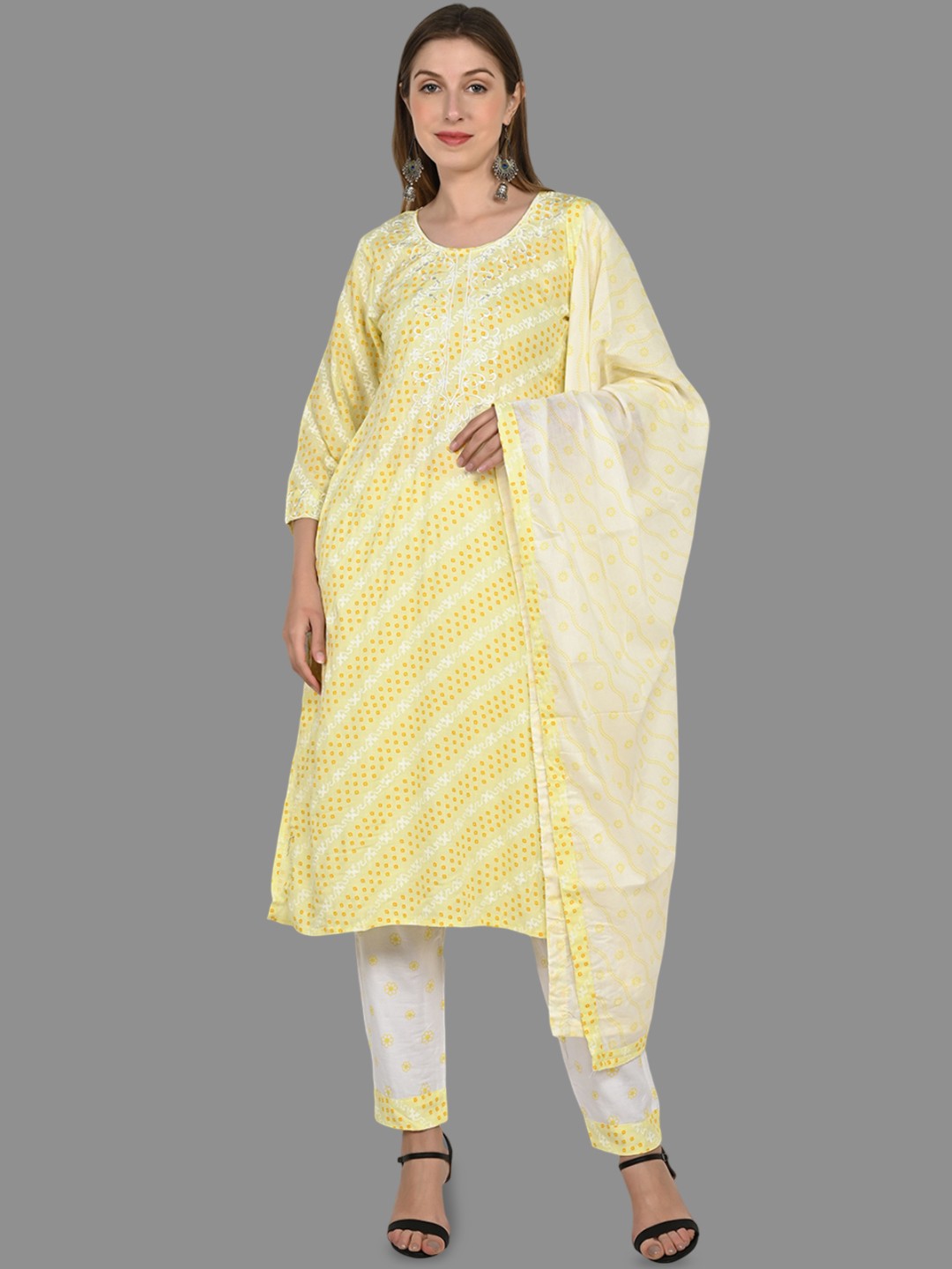 Moda Rapido Ethnic Motifs Printed Cotton Blend Straight Kurta With Trousers And Dupatta, Yellow
Moda Rapido Ethnic Motifs Printed Cotton Blend Straight Kurta With Trousers And Dupatta, Yellow