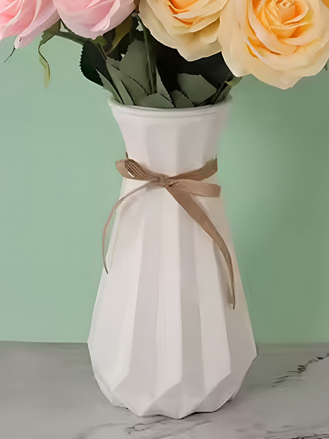 DecorTwist White Plastic Flower Vases for Home Decor (Pack of 4)
DecorTwist White Plastic Flower Vases for Home Decor (Pack of 4)