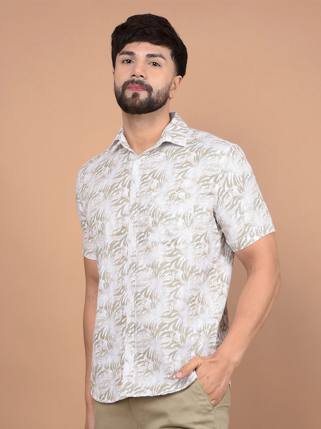 Crimsoune Club Men Premium Slim Fit Spread Collar Floral Printed Cotton Casual Shirt, Green
Crimsoune Club Men Premium Slim Fit Spread Collar Floral Printed Cotton Casual Shirt, Green