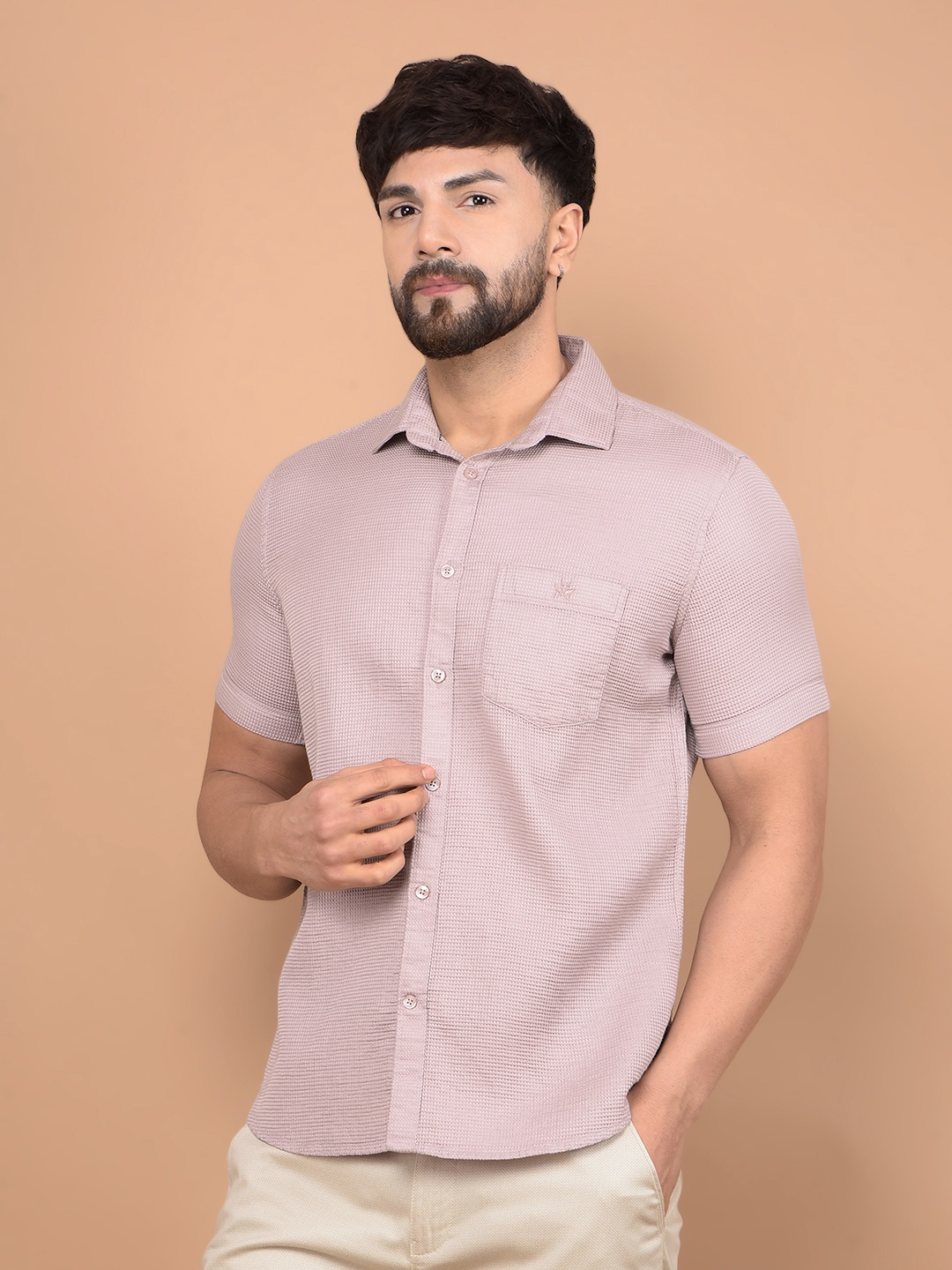 Crimsoune Club Men Premium Slim Fit Spread Collar Textured Cotton Casual Shirt, Purple
Crimsoune Club Men Premium Slim Fit Spread Collar Textured Cotton Casual Shirt, Purple