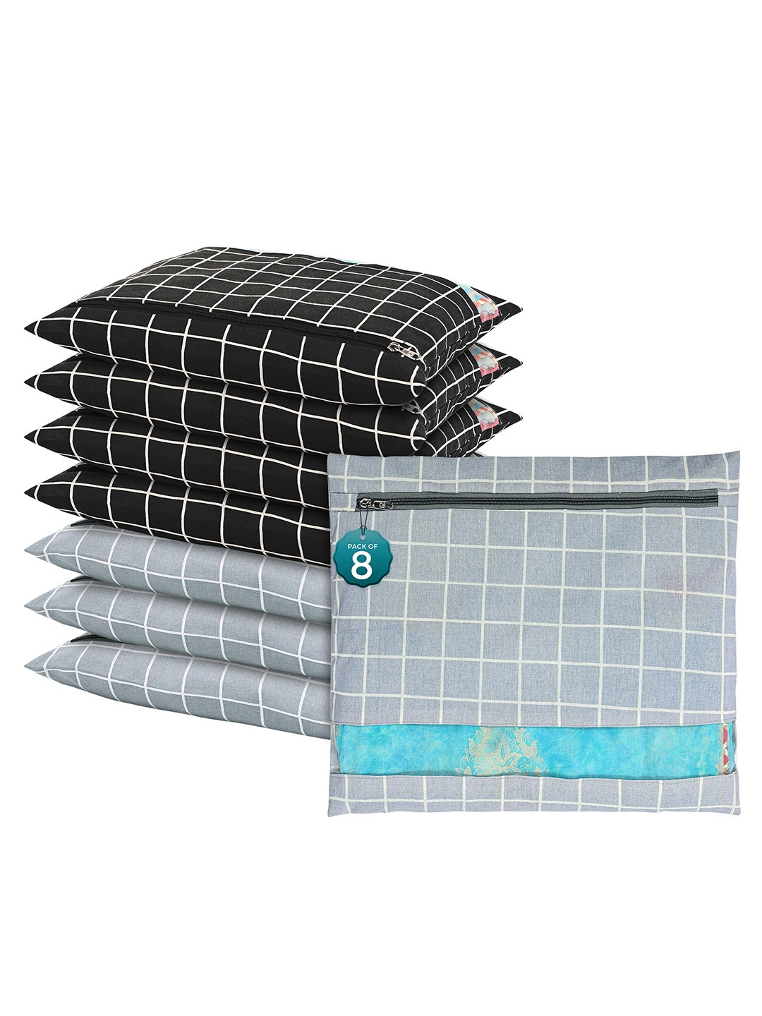 Kuber Industries Grey & Black 8 Pcs Regular Saree Cover Multi-Utility Storage Organisers
Kuber Industries Grey & Black 8 Pcs Regular Saree Cover Multi-Utility Storage Organisers
