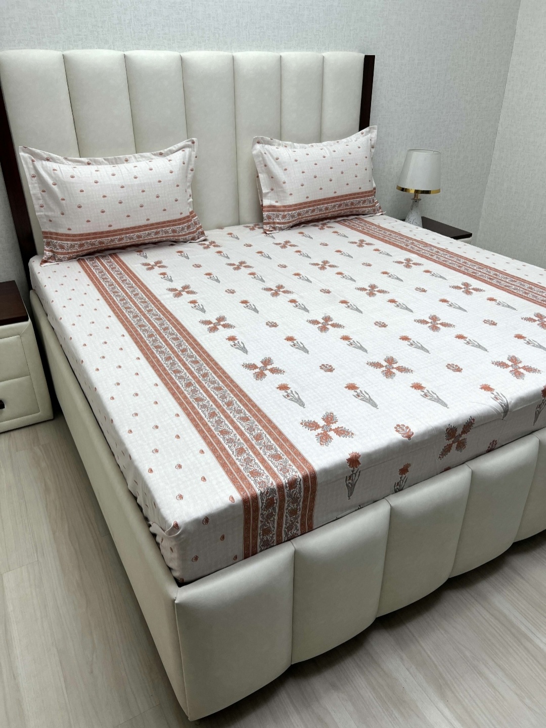 Pure Decor Royal Passion Brown Printed Pure Cotton 350 TC Queen Bedsheet Set 2.28m x 2.54m
Pure Decor Royal Passion Brown Printed Pure Cotton 350 TC Queen Bedsheet Set 2.28m x 2.54m