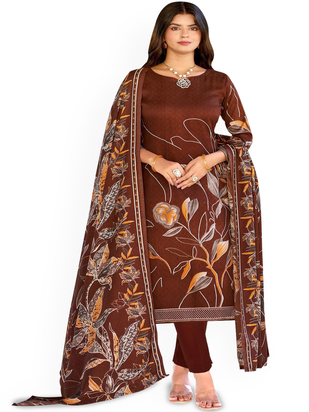 DRAVINAM Trends Floral Printed Beads And Stones Pashmina Unstitched Dress Material, Maroon
DRAVINAM Trends Floral Printed Beads And Stones Pashmina Unstitched Dress Material, Maroon