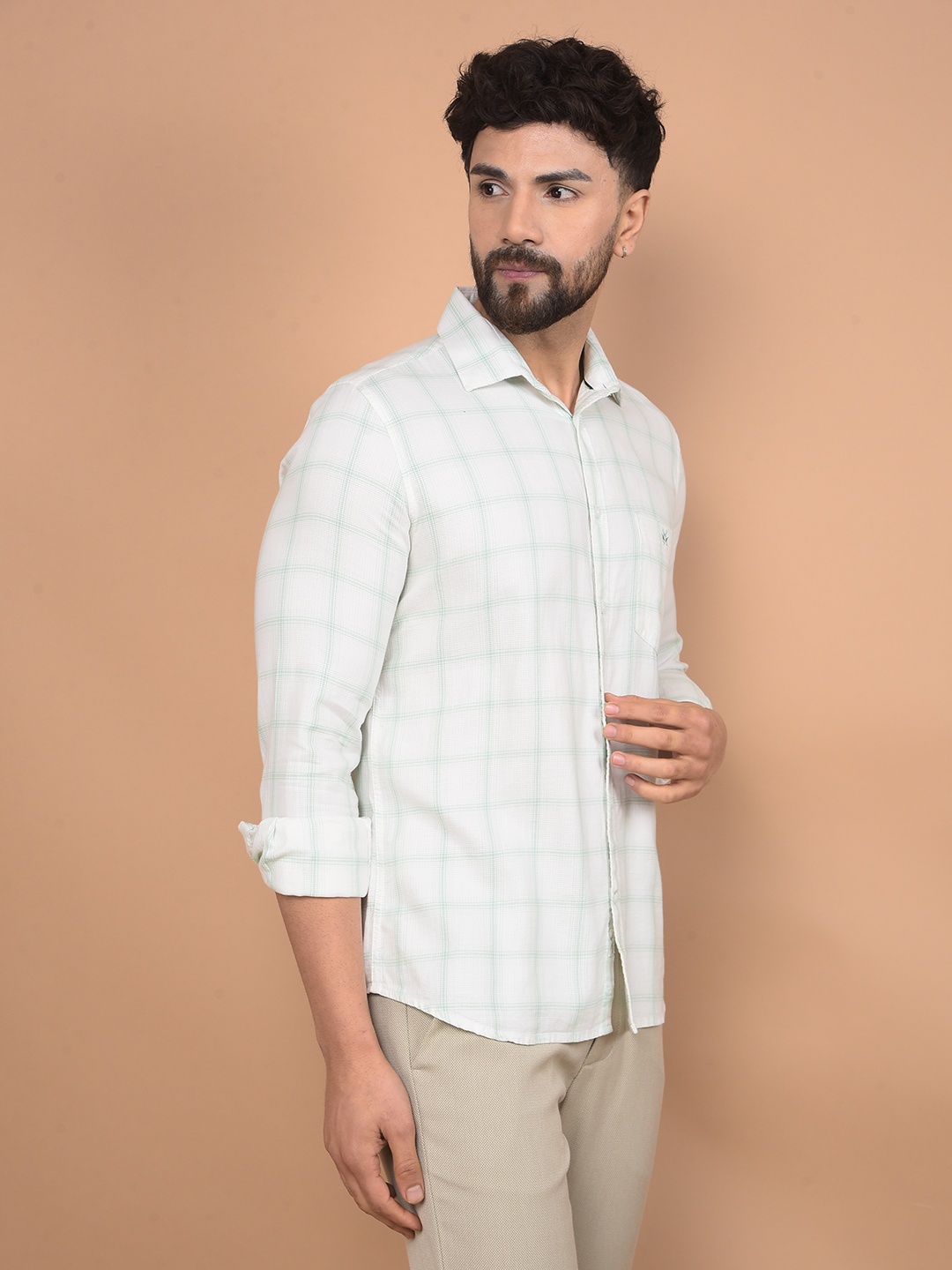 Crimsoune Club Men Premium Slim Fit Spread Collar Windowpane Checked Cotton Casual Shirt, White
Crimsoune Club Men Premium Slim Fit Spread Collar Windowpane Checked Cotton Casual Shirt, White