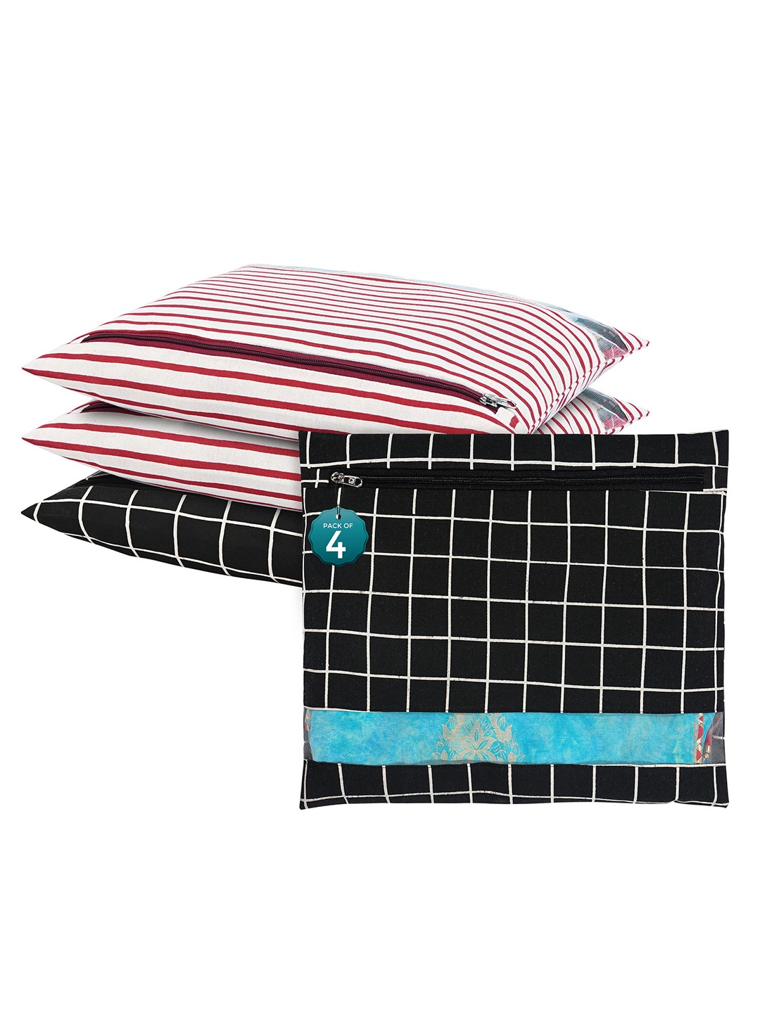 Kuber Industries Black 4 Pcs Regular Single Saree Cover Multi-Utility Cotton Organisers
Kuber Industries Black 4 Pcs Regular Single Saree Cover Multi-Utility Cotton Organisers