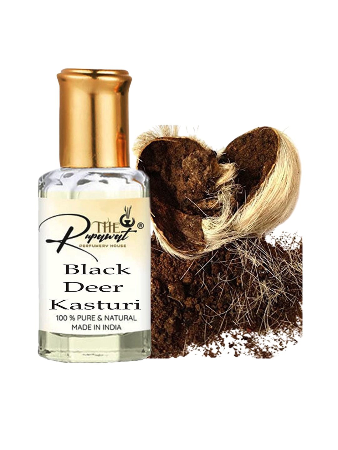 THE RUPAWAT Perfumery House Black Deer Kasturi Natural & Alcohol Free Attar - 12 ml, Transparent
THE RUPAWAT Perfumery House Black Deer Kasturi Natural & Alcohol Free Attar - 12 ml, Transparent