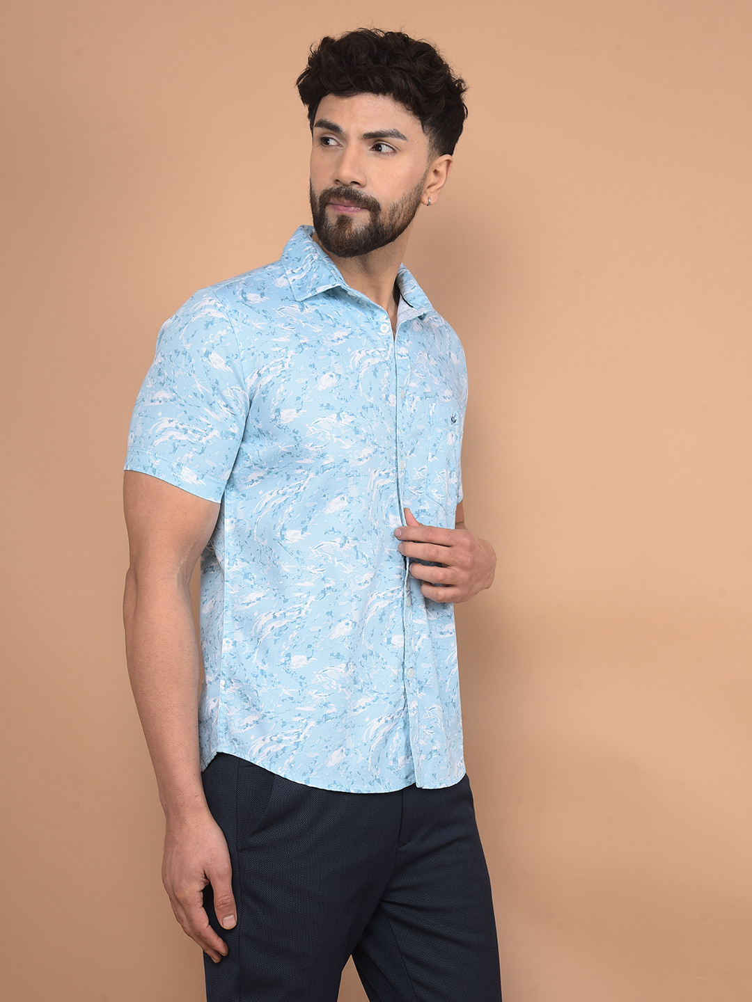 Crimsoune Club Men Premium Slim Fit Spread Collar Floral Printed Cotton Casual Shirt, Blue
Crimsoune Club Men Premium Slim Fit Spread Collar Floral Printed Cotton Casual Shirt, Blue