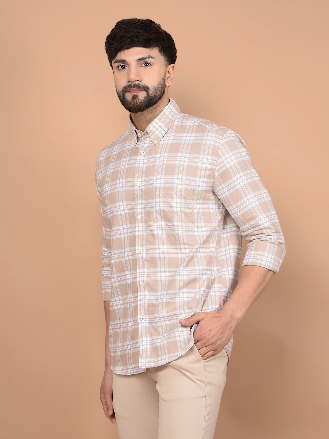 Crimsoune Club Men Premium Slim Fit Button-Down Collar Tartan Checked Cotton Casual Shirt, White
Crimsoune Club Men Premium Slim Fit Button-Down Collar Tartan Checked Cotton Casual Shirt, White