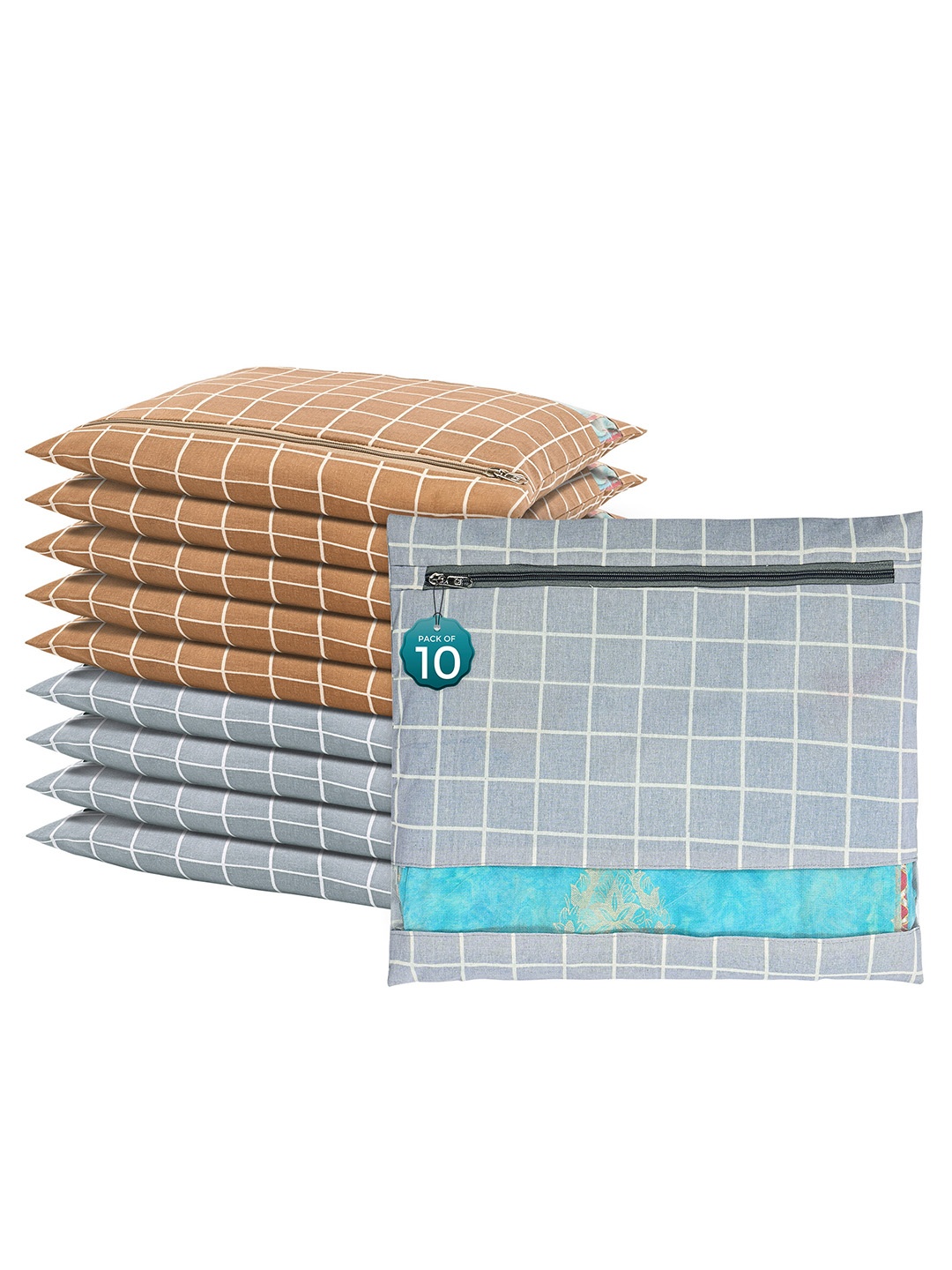 Kuber Industries Grey 10 Pcs Regular Single Saree Cover Multi-Utility Storage Organisers
Kuber Industries Grey 10 Pcs Regular Single Saree Cover Multi-Utility Storage Organisers