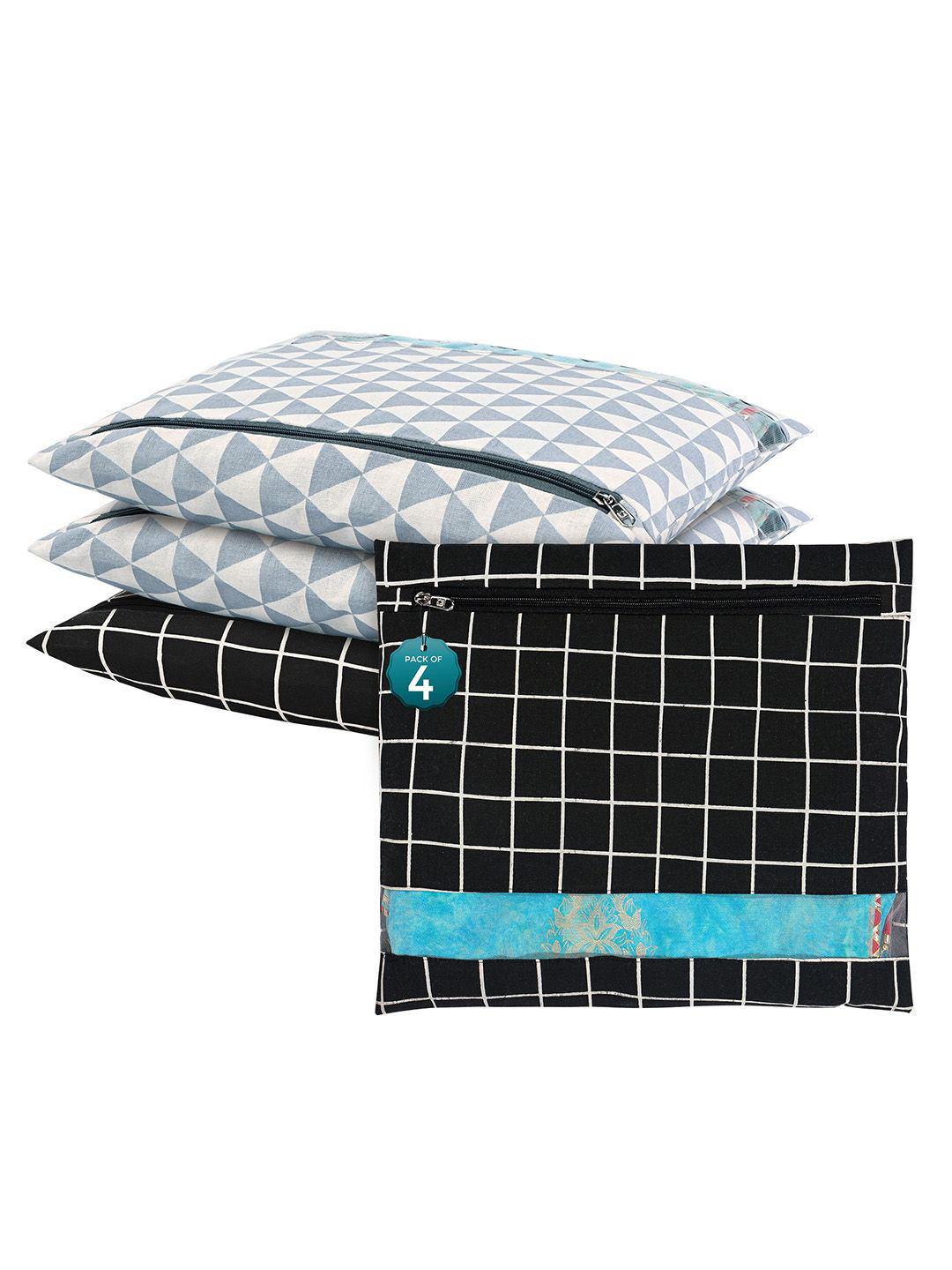 Kuber Industries Black 4 Pcs Regular Single Saree Cover Multi-Utility Wardrobe Organisers
Kuber Industries Black 4 Pcs Regular Single Saree Cover Multi-Utility Wardrobe Organisers